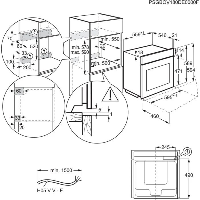 AEG 6000 Series OS6AB50AK Built In Electric Single Oven - Image 4