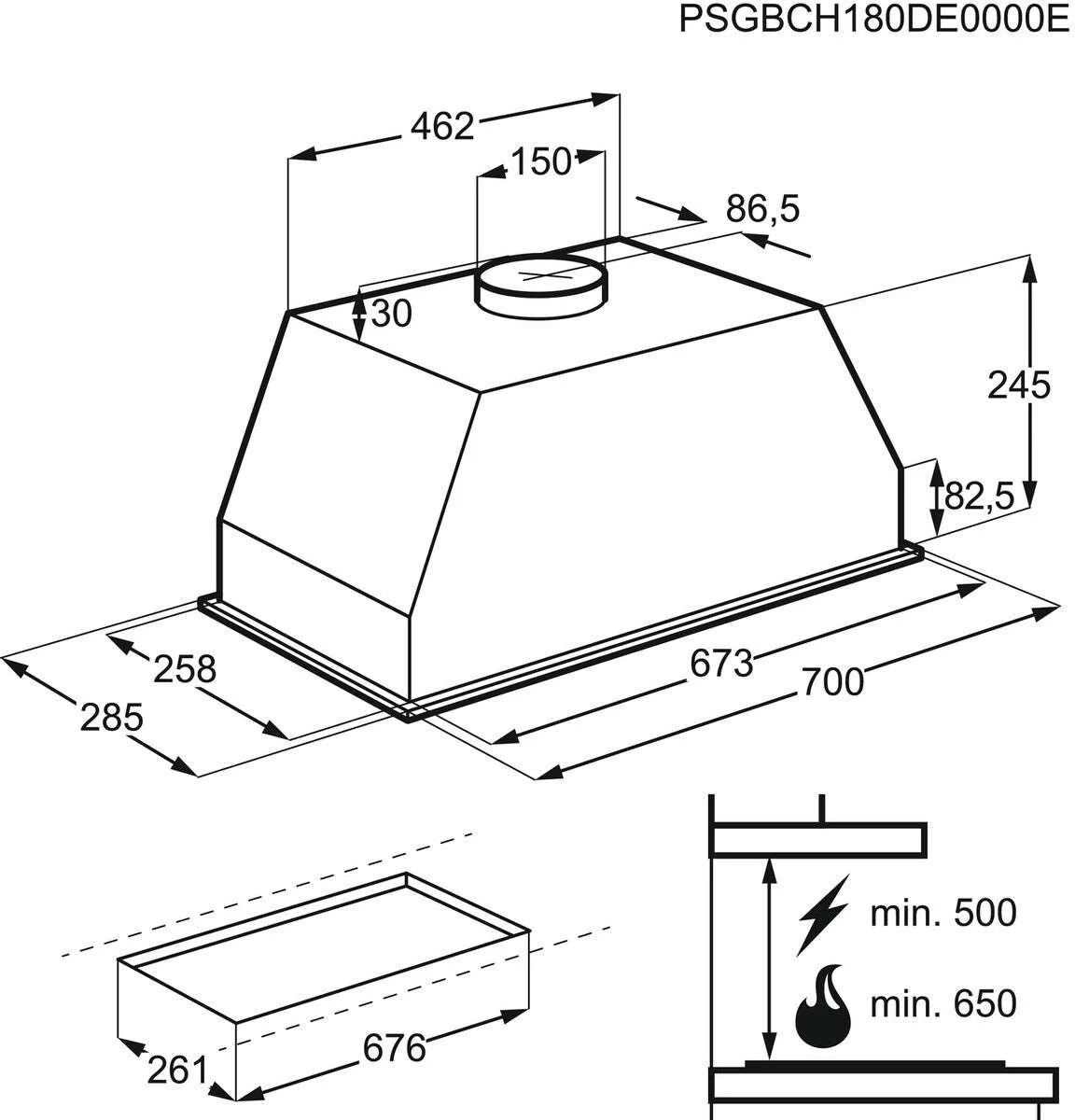 AEG DGB3850M Canopy Hood - Image 5