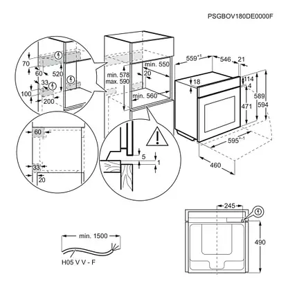 AEG GA5CB501AB Built In Electric Single Oven - Image 4