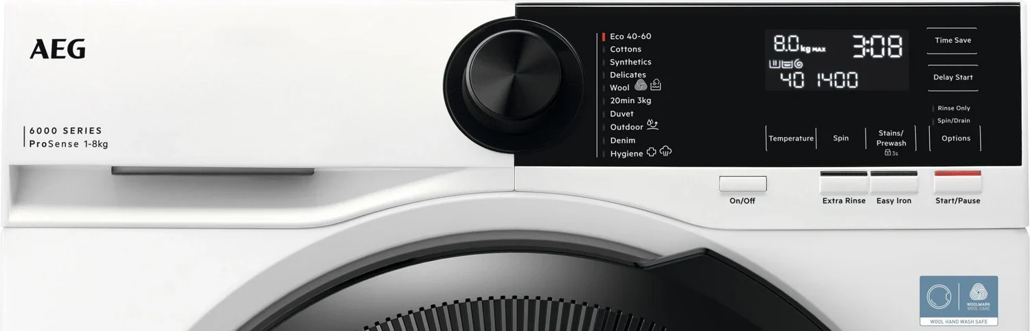 AEG LFR62144B 6000 ProSenseĀ® 10kg 1400rpm Washing Machine - Image 2