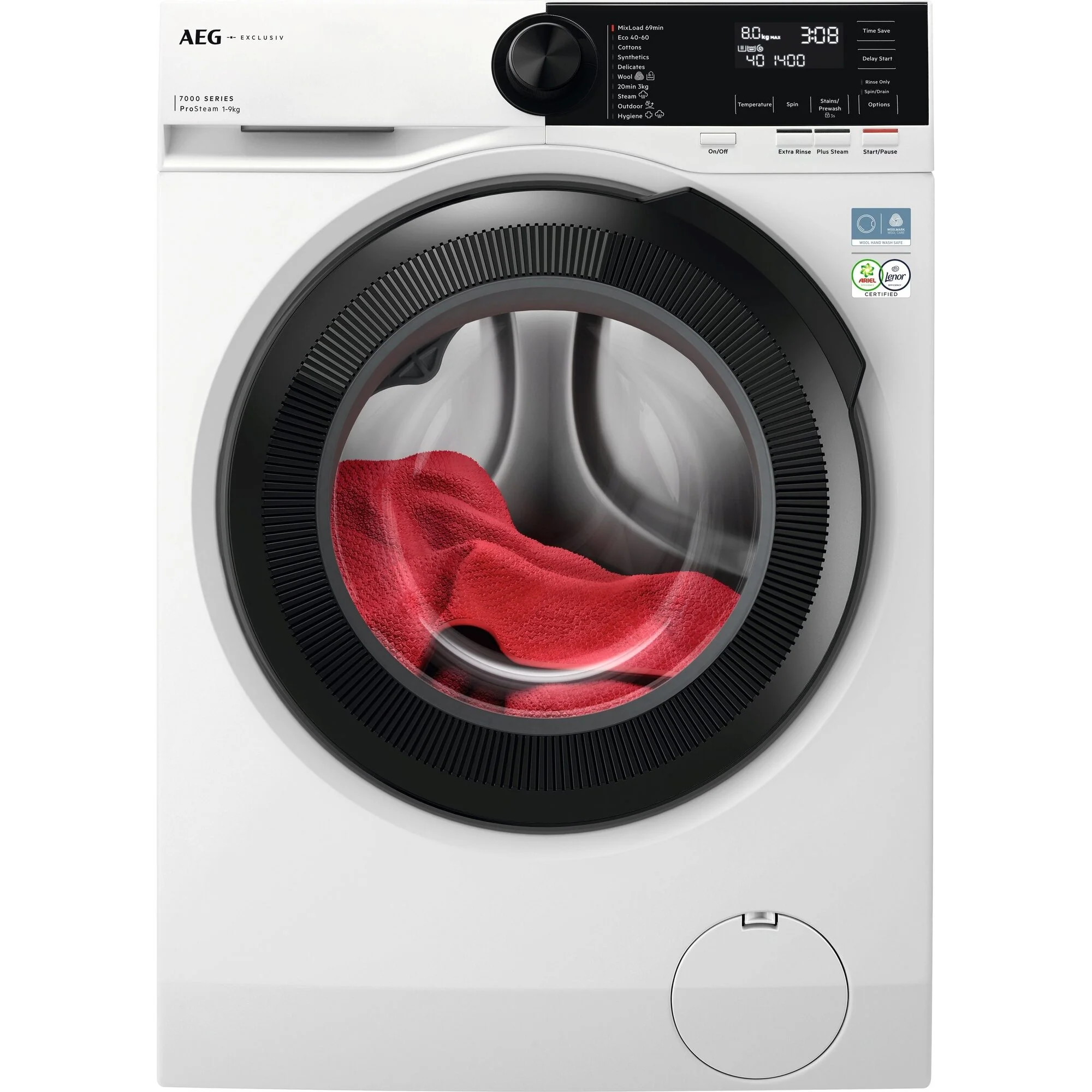 AEG LFSR72944B 7000 Series ProSteam® 9kg 1400rpm Freestanding Washing Machine