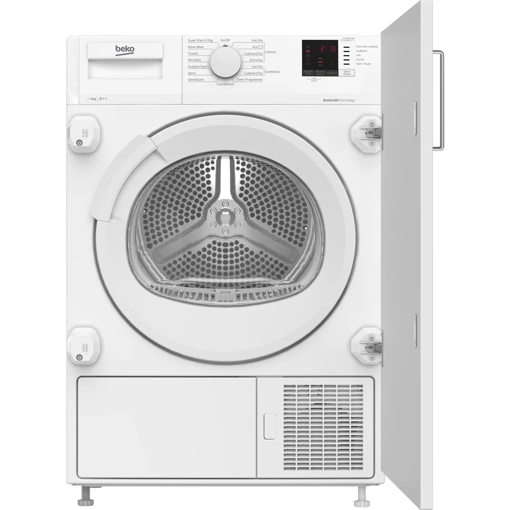Beko DTIKP81131W Integrated 8kg Heat Pump Tumble Dryer
