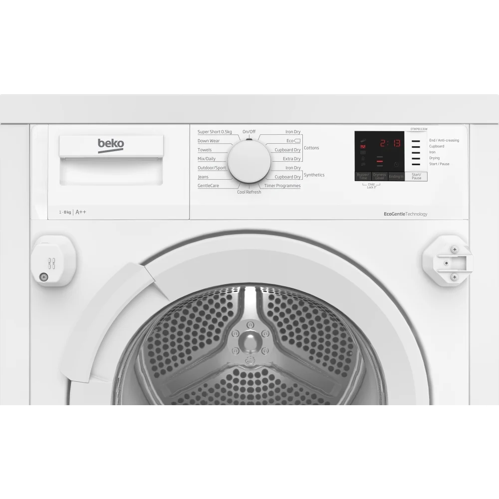Beko DTIKP81131W Integrated 8kg Heat Pump Tumble Dryer - Image 2