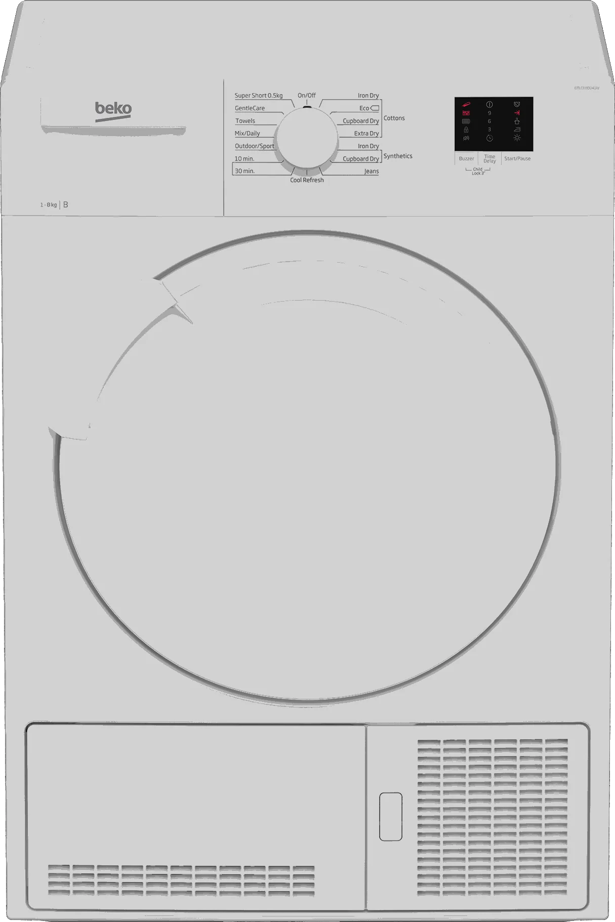 Beko DTLCE80041W 8kg Condenser Tumble Dryer