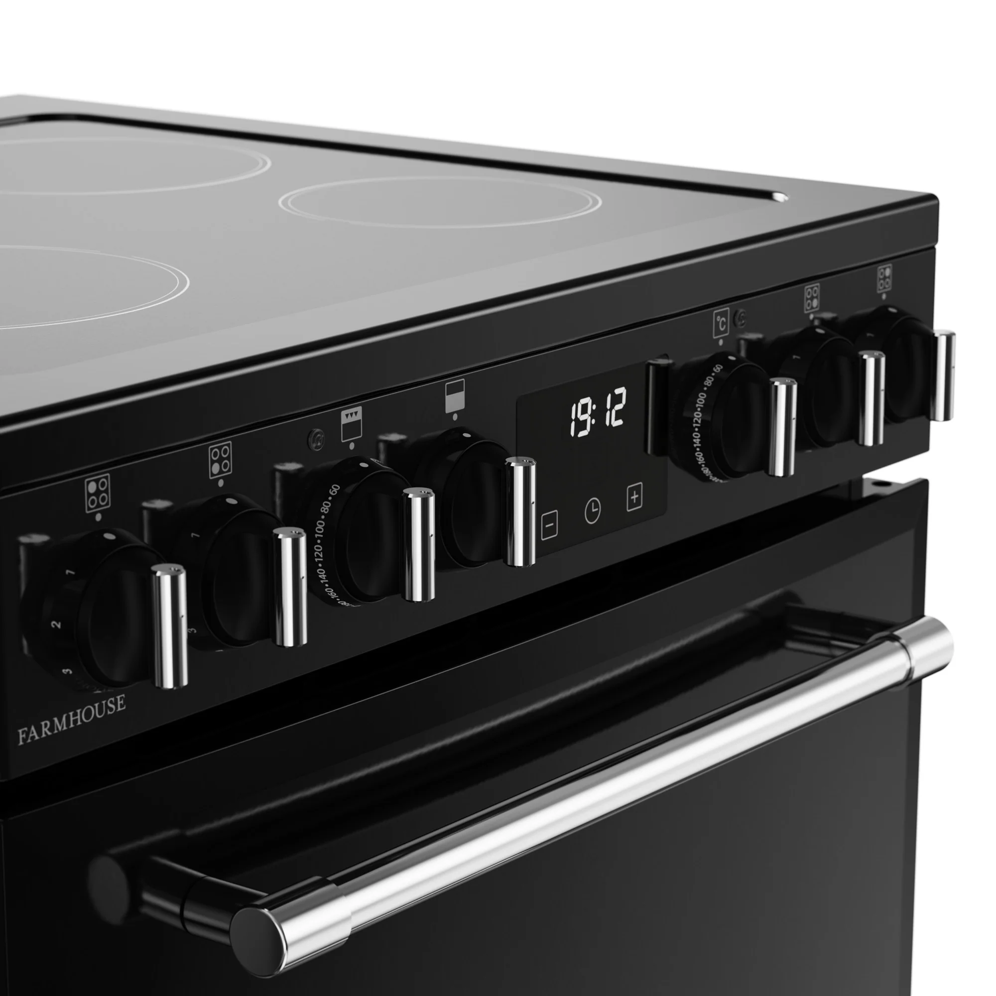 Belling Farmhouse 444411810 60E Freestanding Ceramic Electric Cooker Black - Image 6