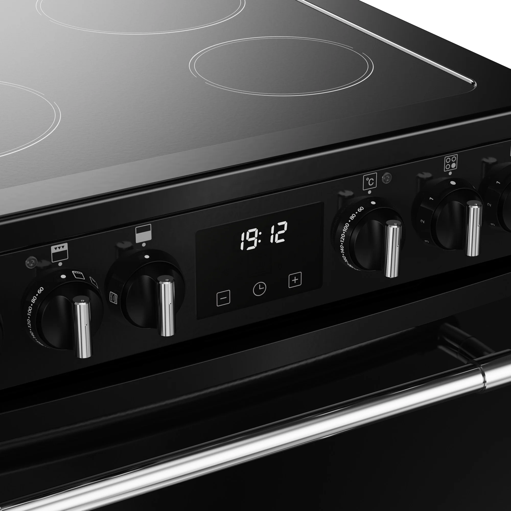 Belling Farmhouse 444411810 60E Freestanding Ceramic Electric Cooker Black - Image 7