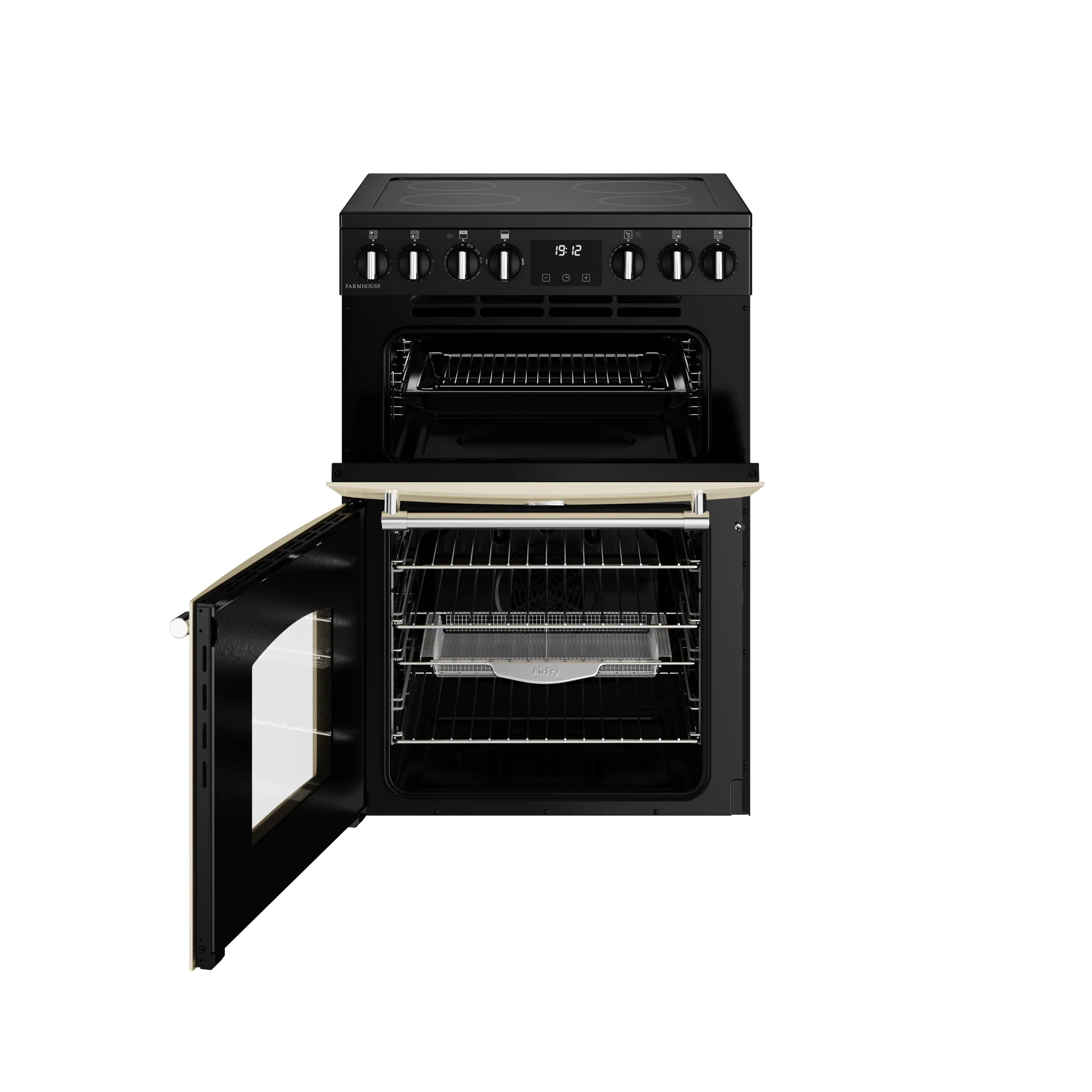 Belling Farmhouse 444411811 60E Freestanding Ceramic Electric Cooker Cream - Image 3