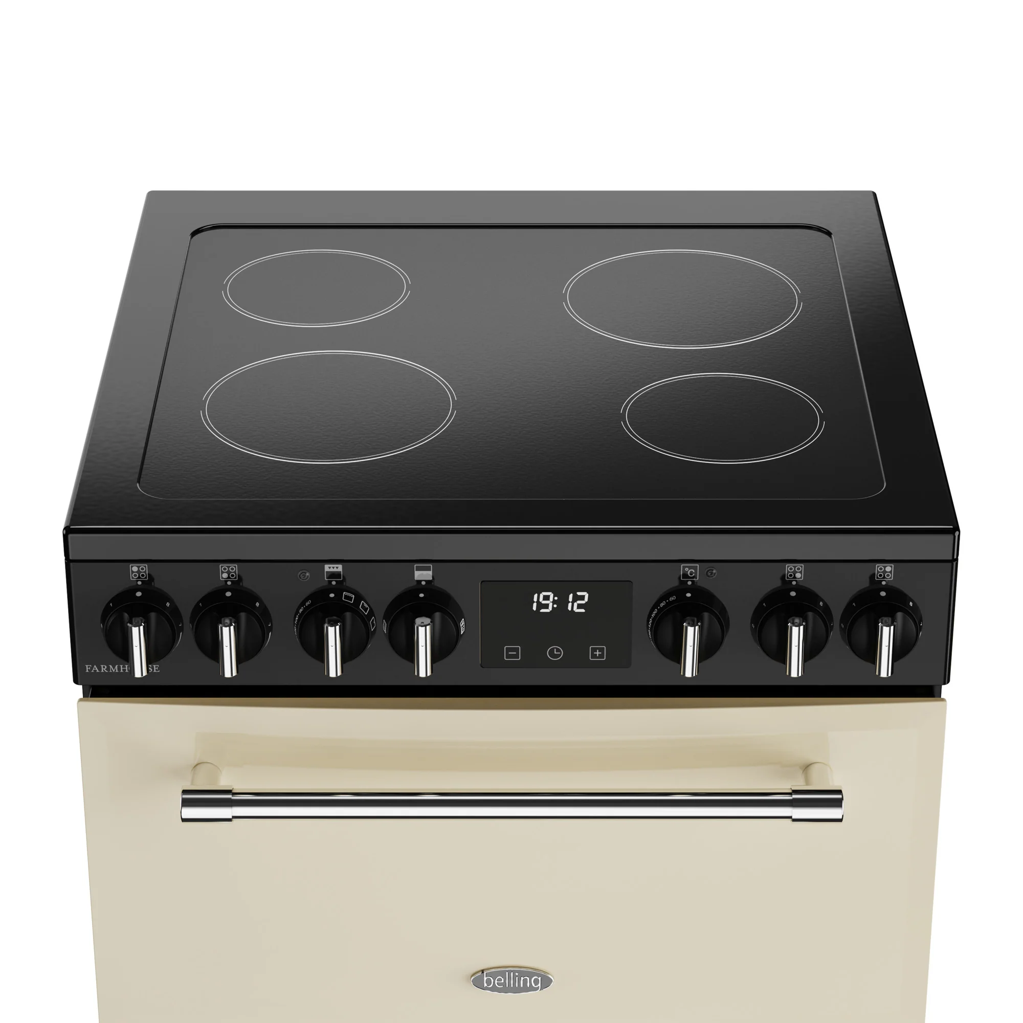 Belling Farmhouse 444411811 60E Freestanding Ceramic Electric Cooker Cream - Image 4