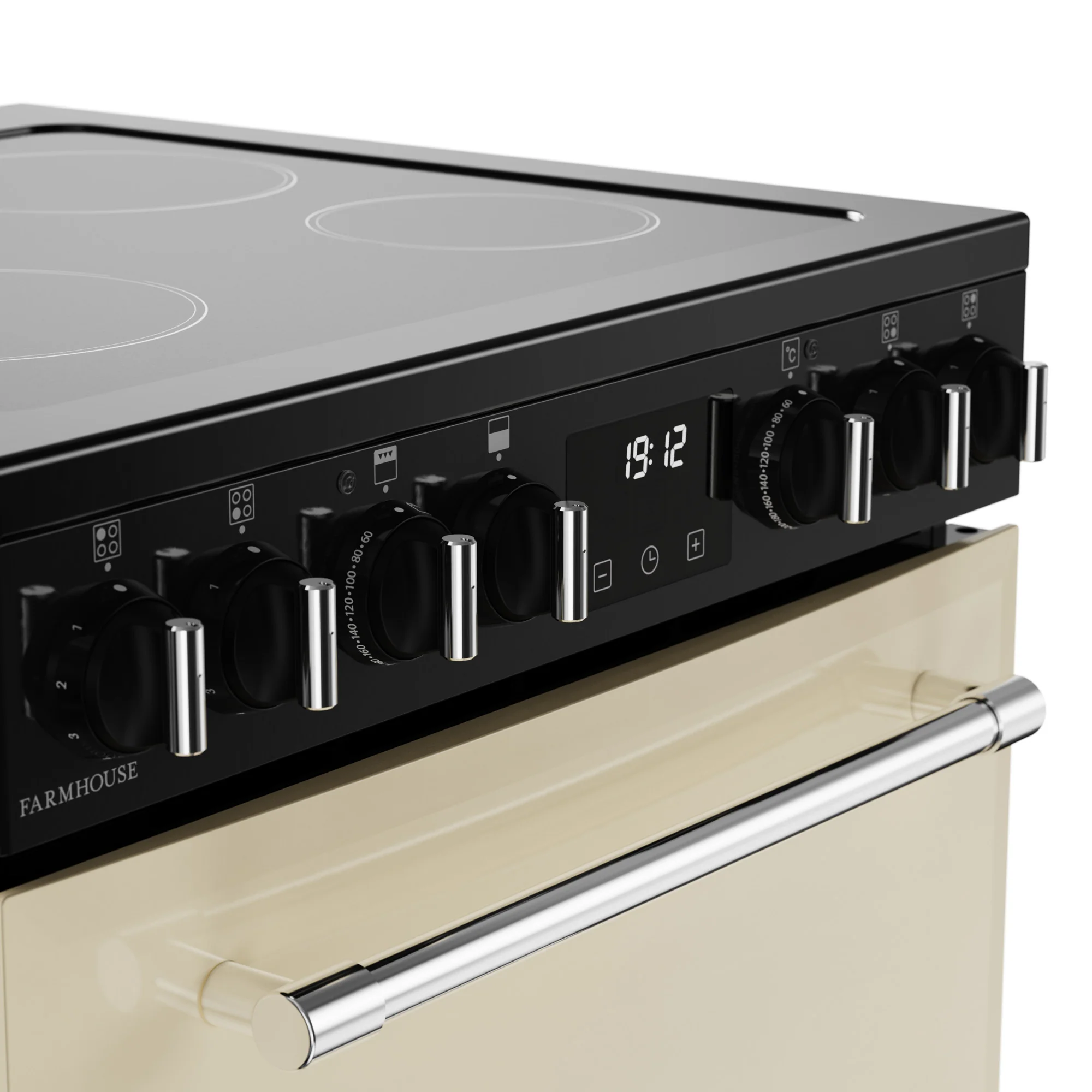 Belling Farmhouse 444411811 60E Freestanding Ceramic Electric Cooker Cream - Image 6