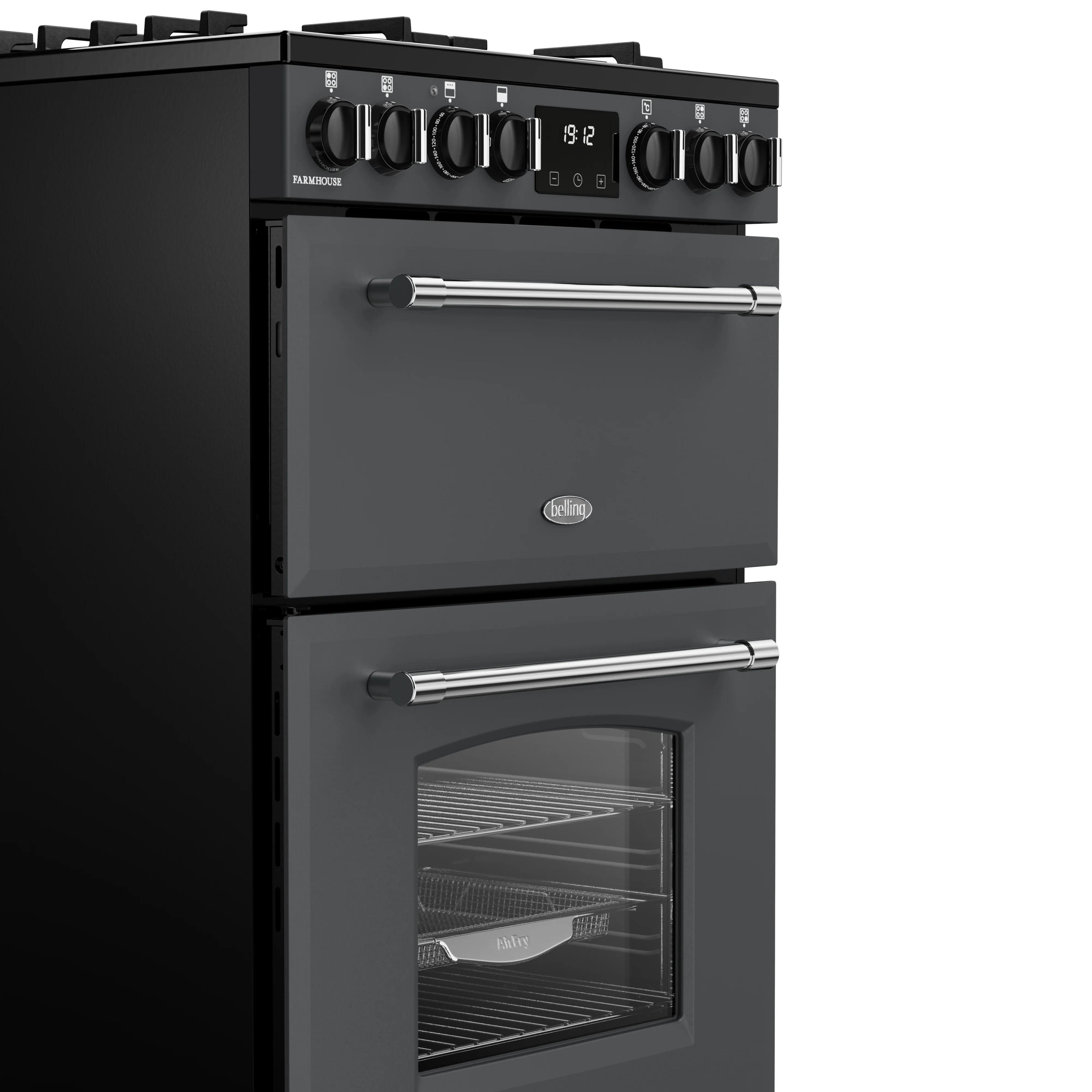 Belling Farmhouse 444411812 60DF Anthracite Freestanding Dual Fuel Cooker - Image 4