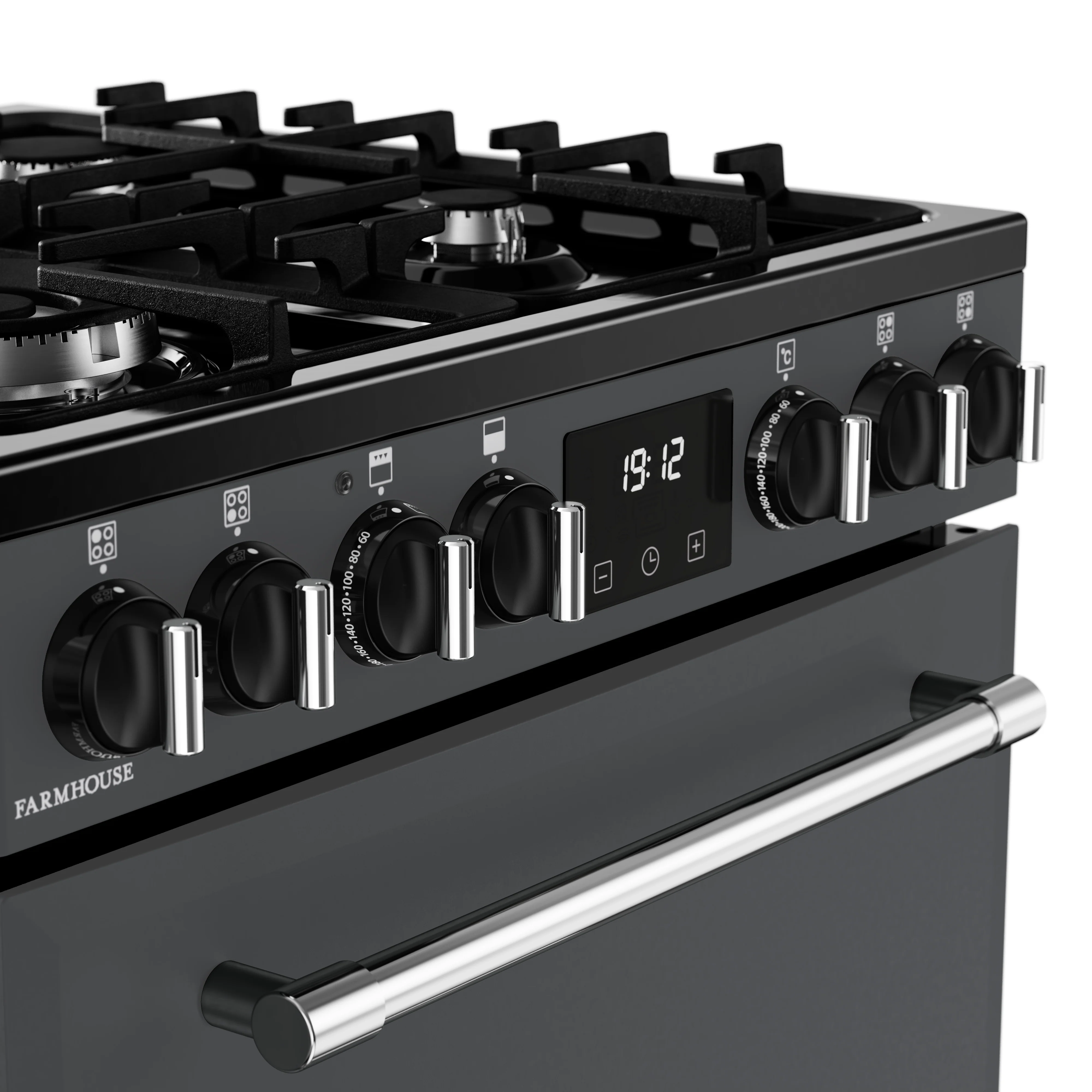 Belling Farmhouse 444411812 60DF Anthracite Freestanding Dual Fuel Cooker - Image 5