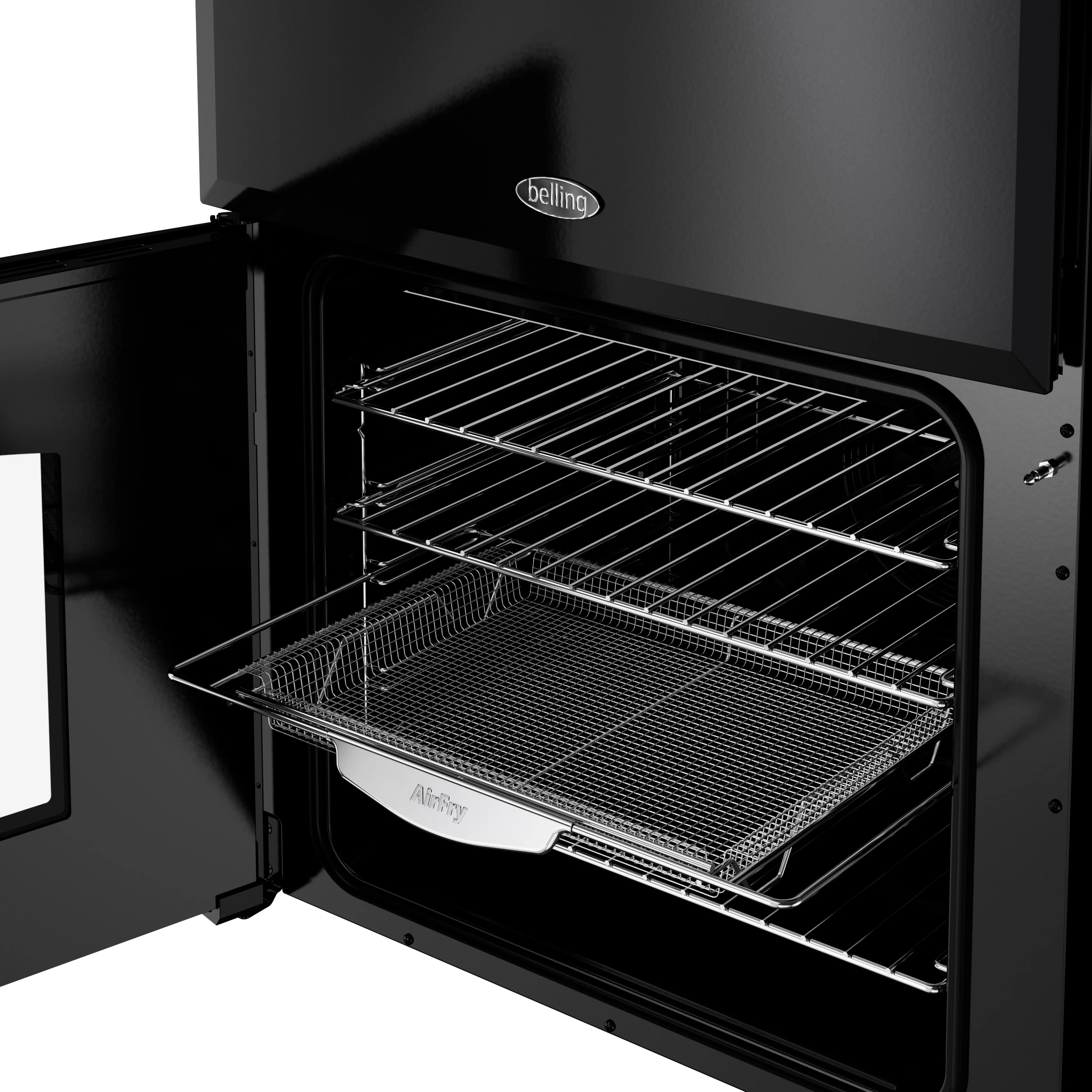Belling Farmhouse 444411813 60DF Black Freestanding Dual Fuel Cooker - Image 4