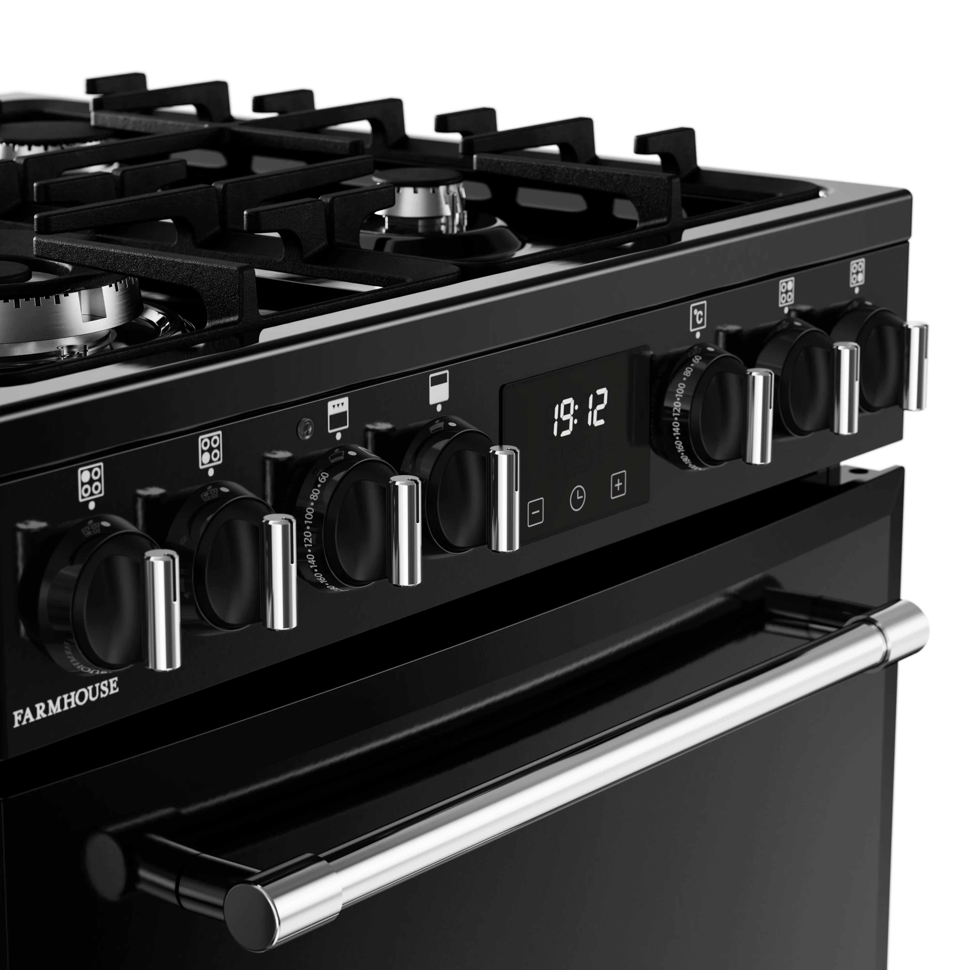 Belling Farmhouse 444411813 60DF Black Freestanding Dual Fuel Cooker - Image 5