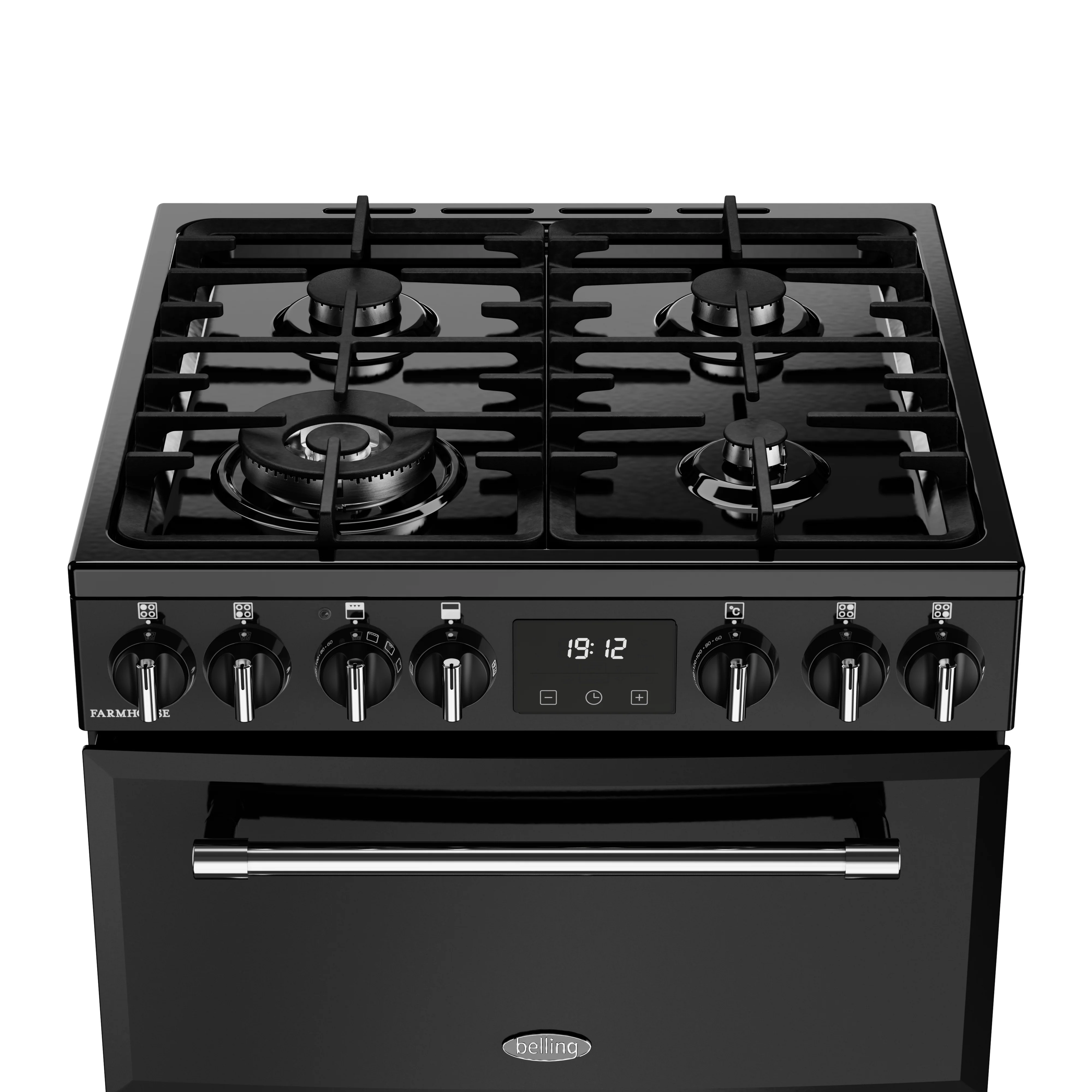 Belling Farmhouse 444411813 60DF Black Freestanding Dual Fuel Cooker - Image 6