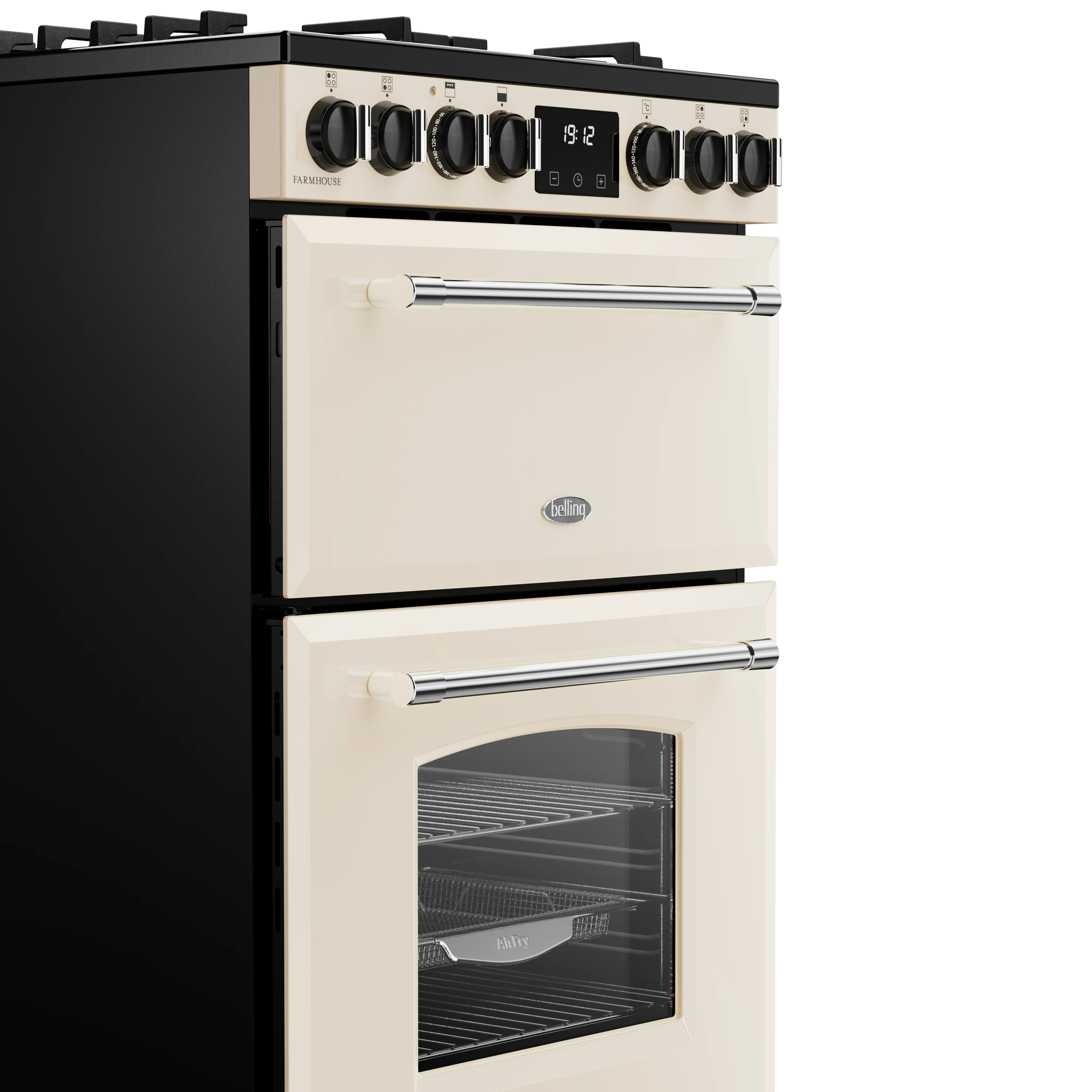 Belling Farmhouse 444411814 60DF Cream Freestanding Dual Fuel Cooker - Image 4