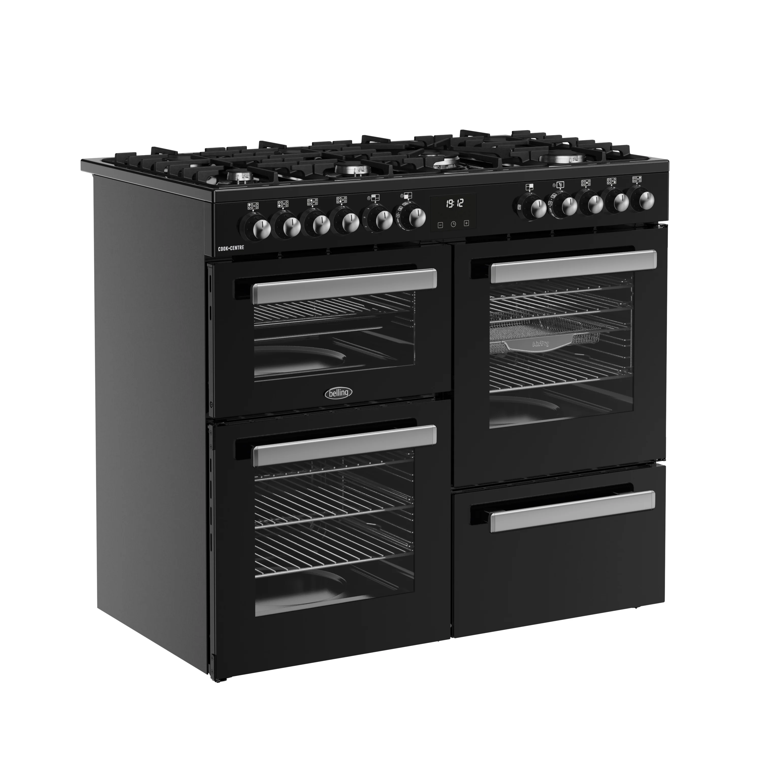 Belling RCA Cookcentre 100DF 100cm Dual Fuel Range Cooker 444411799 Black - Image 2