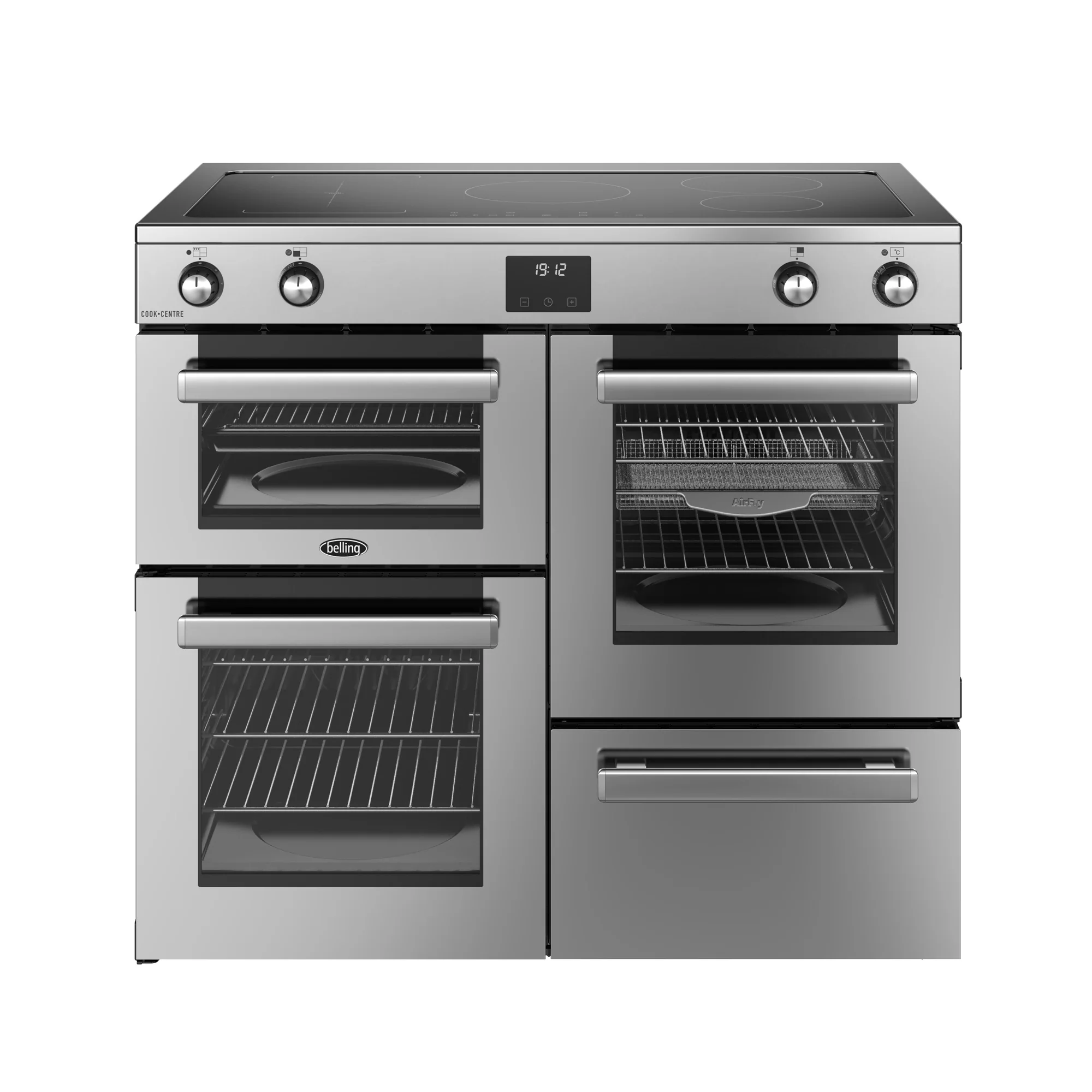 Belling RCA Cookcentre 100Ei 100cm Induction Range Cooker 444411802 Stainless Steel