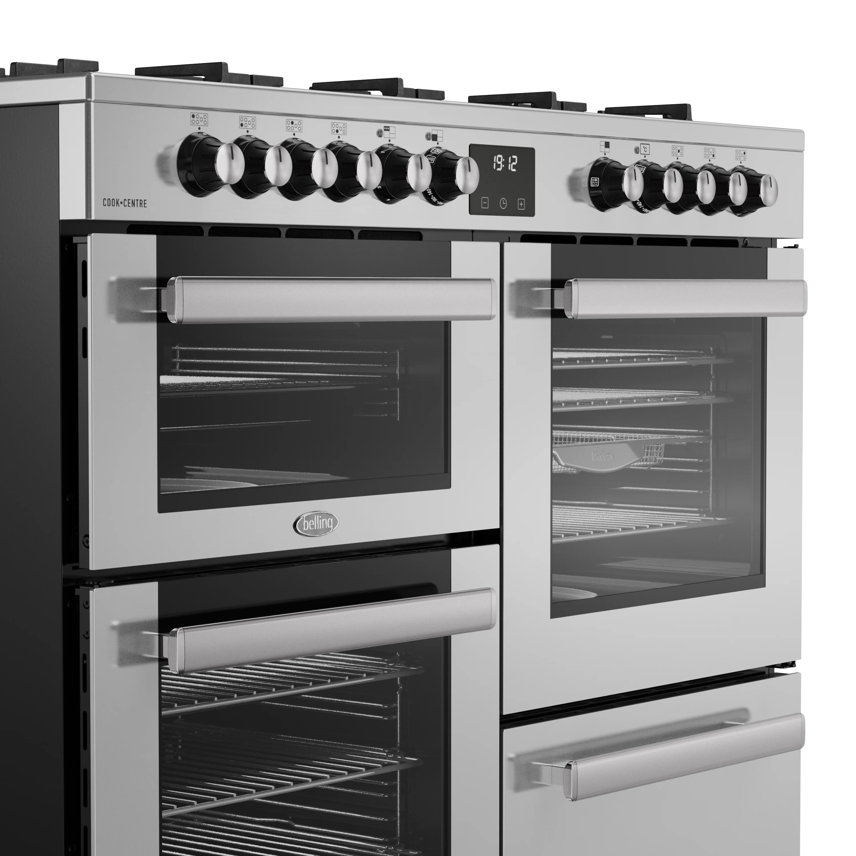 Belling RCA Cookcentre 110DF 110cm Dual Fuel Range Cooker 444411806 Stainless Steel - Image 3
