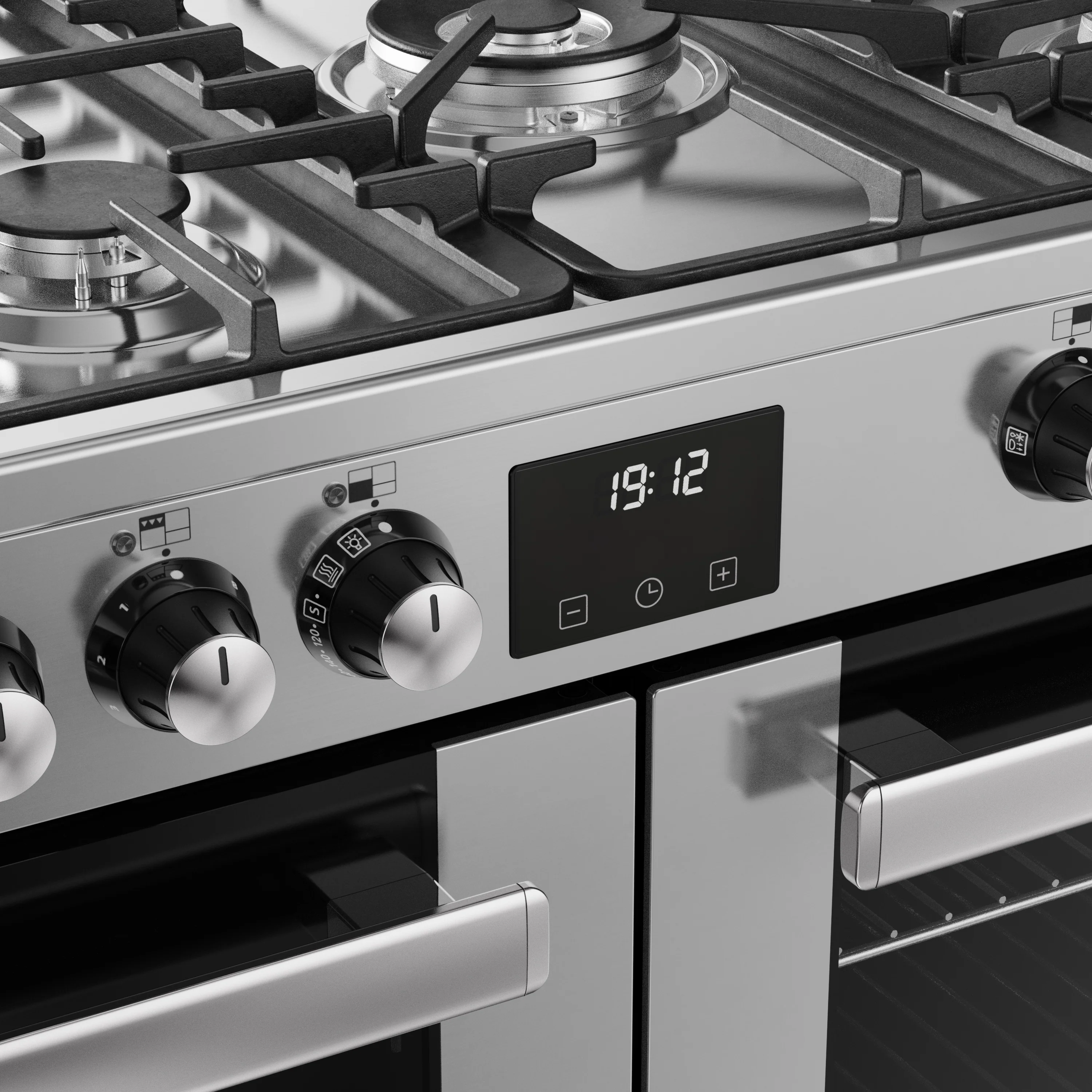 Belling RCA Cookcentre 110DF 110cm Dual Fuel Range Cooker 444411806 Stainless Steel - Image 5