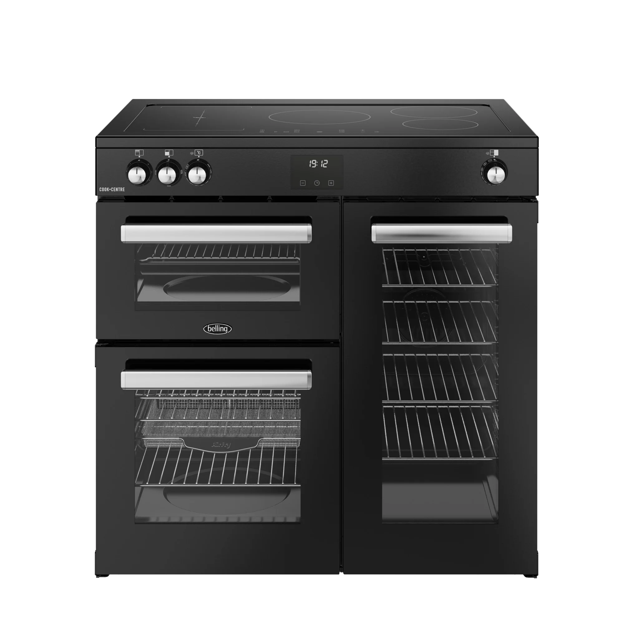 Belling RCA Cookcentre 90Ei 90cm Induction Range Cooker 444411795 Black