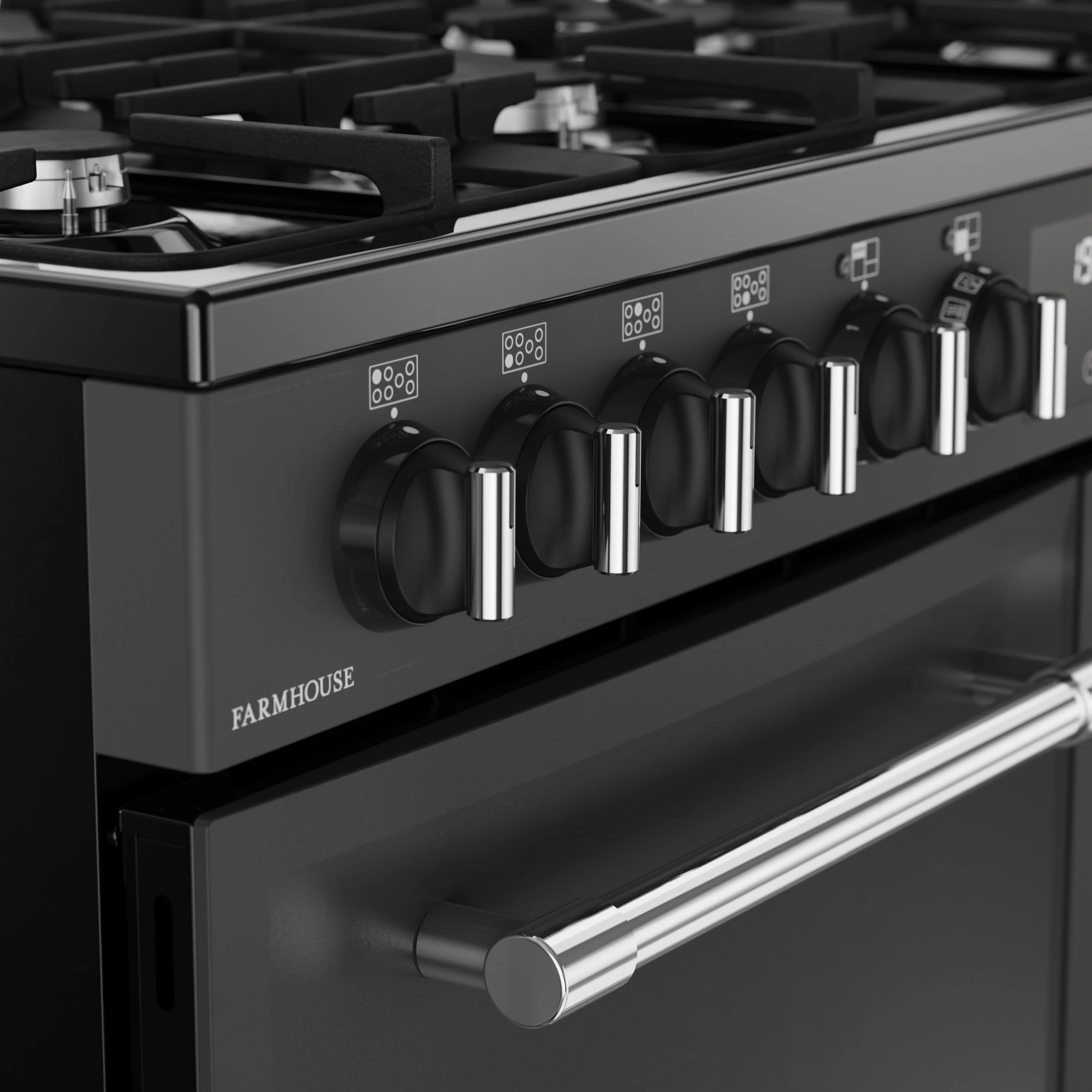 Belling RCA Farmhouse 100DF 100cm Dual Fuel Range Cooker 444411828 Anthracite - Image 7
