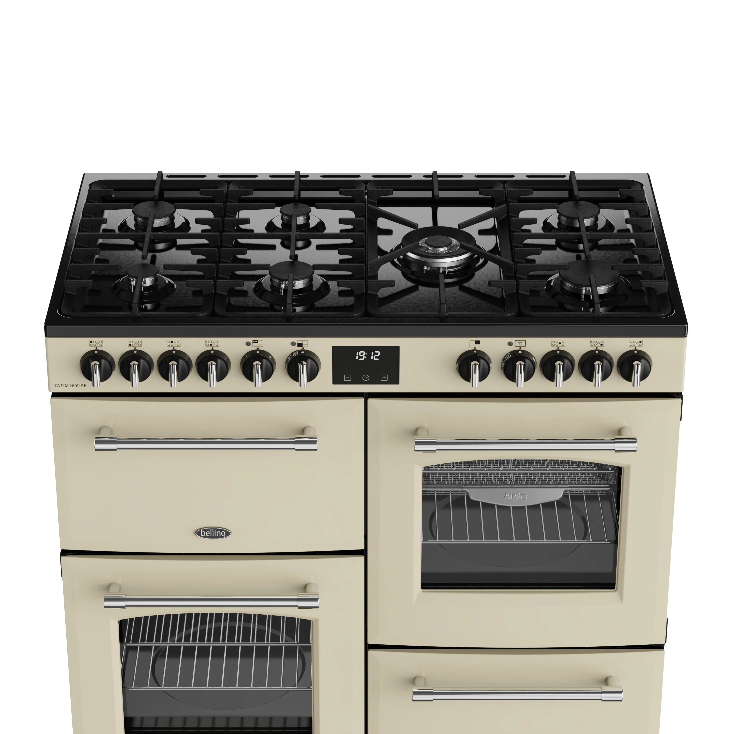Belling RCA Farmhouse 100DF 100cm Dual Fuel Range Cooker 444411830 Cream - Image 6
