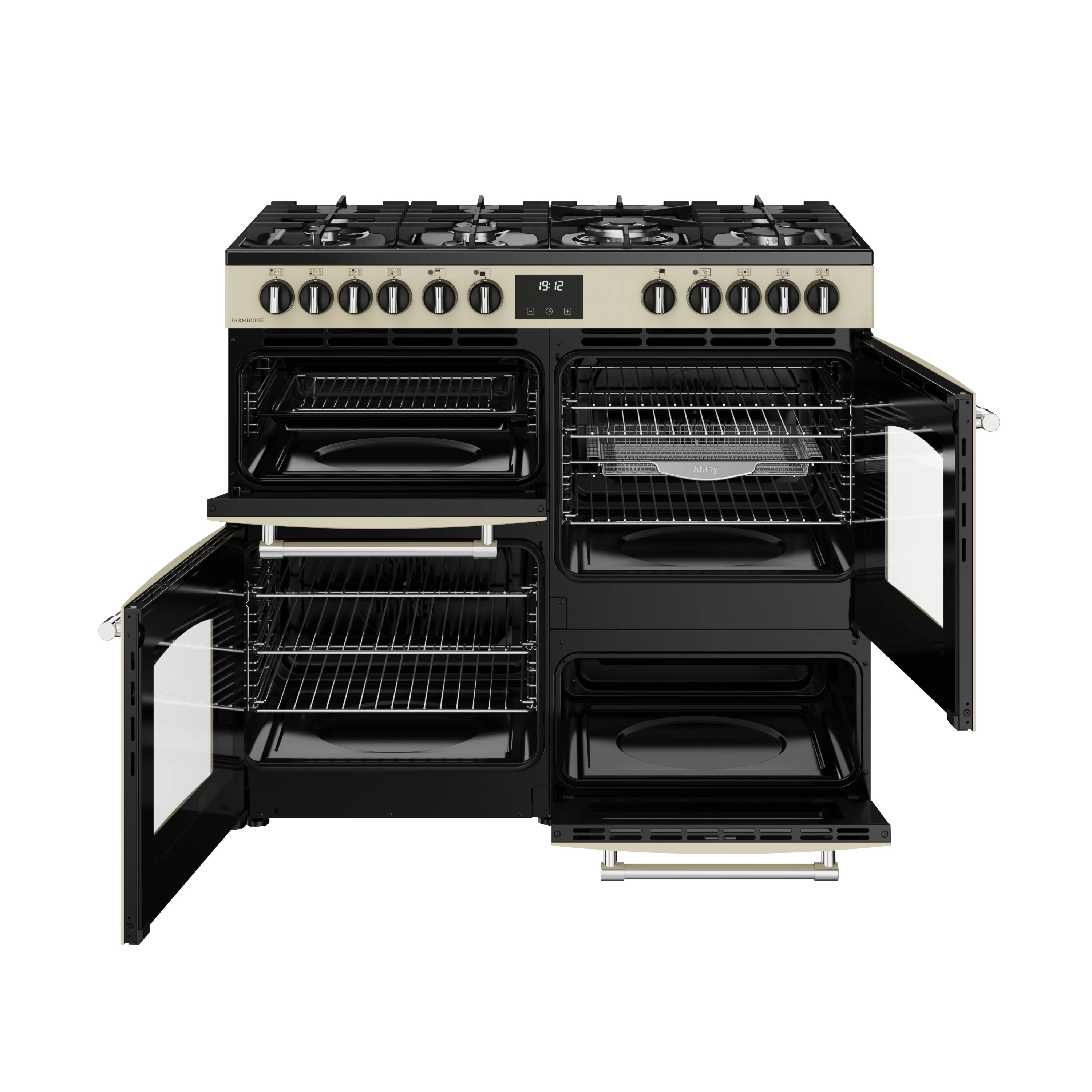 Belling RCA Farmhouse 100DF 100cm Dual Fuel Range Cooker 444411830 Cream - Image 7