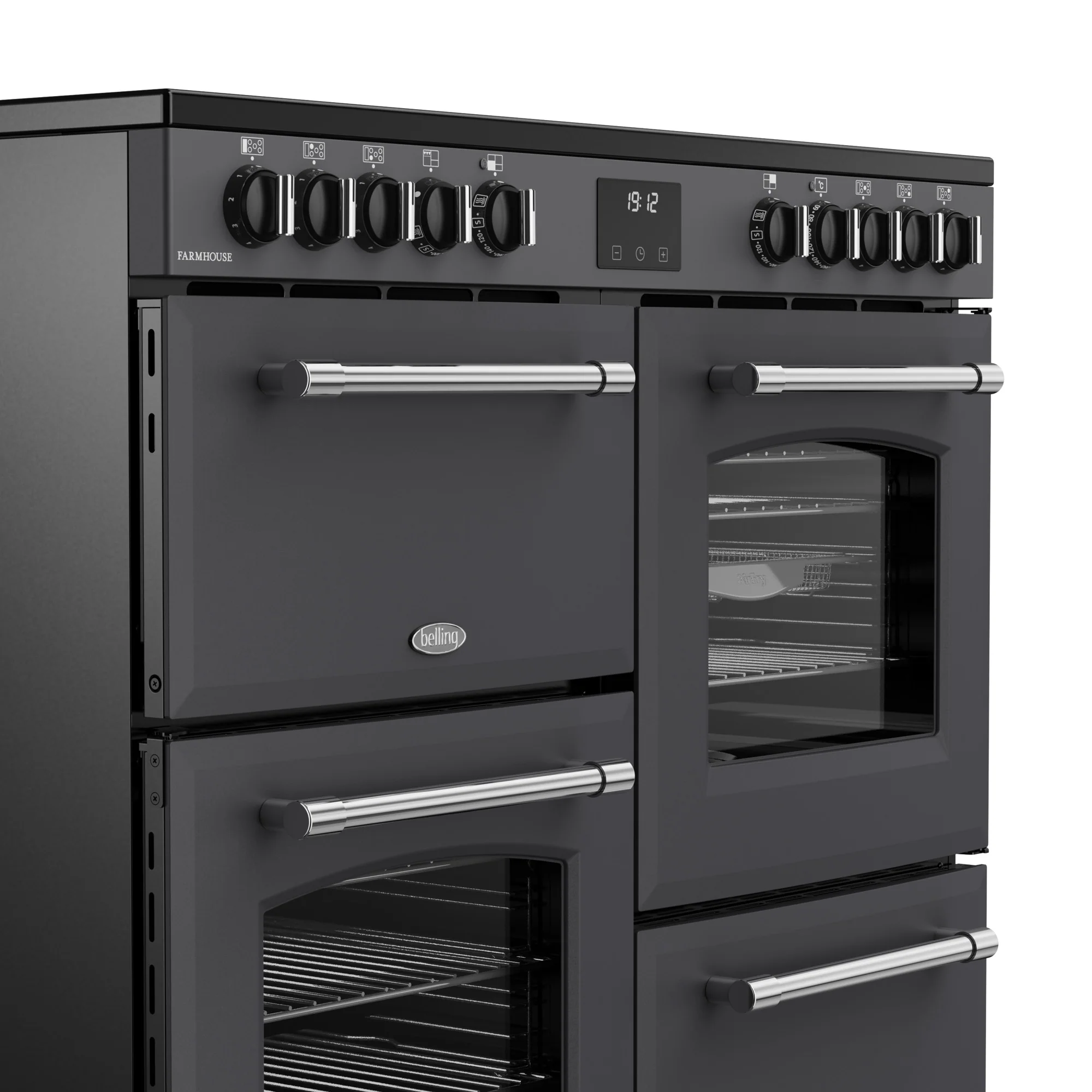 Belling RCA Farmhouse 100E 100cm Ceramic Range Cooker 444411825 Anthracite - Image 3