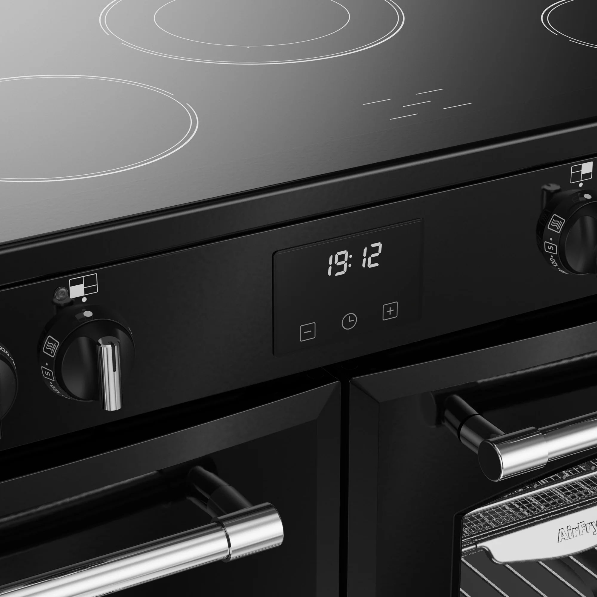 Belling RCA Farmhouse 100E 100cm Ceramic Range Cooker 444411826 Black - Image 6
