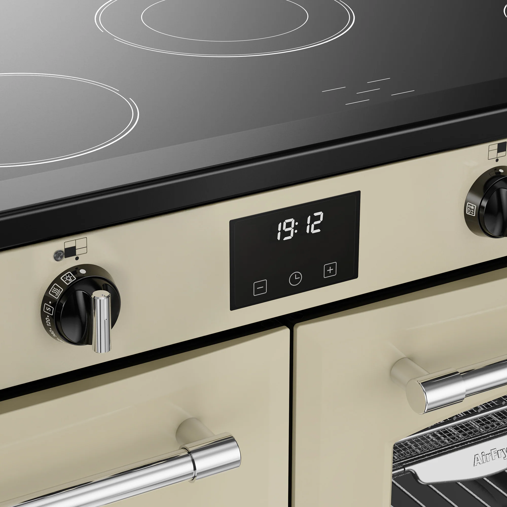 Belling RCA Farmhouse 100E 100cm Ceramic Range Cooker 444411827 Cream - Image 3