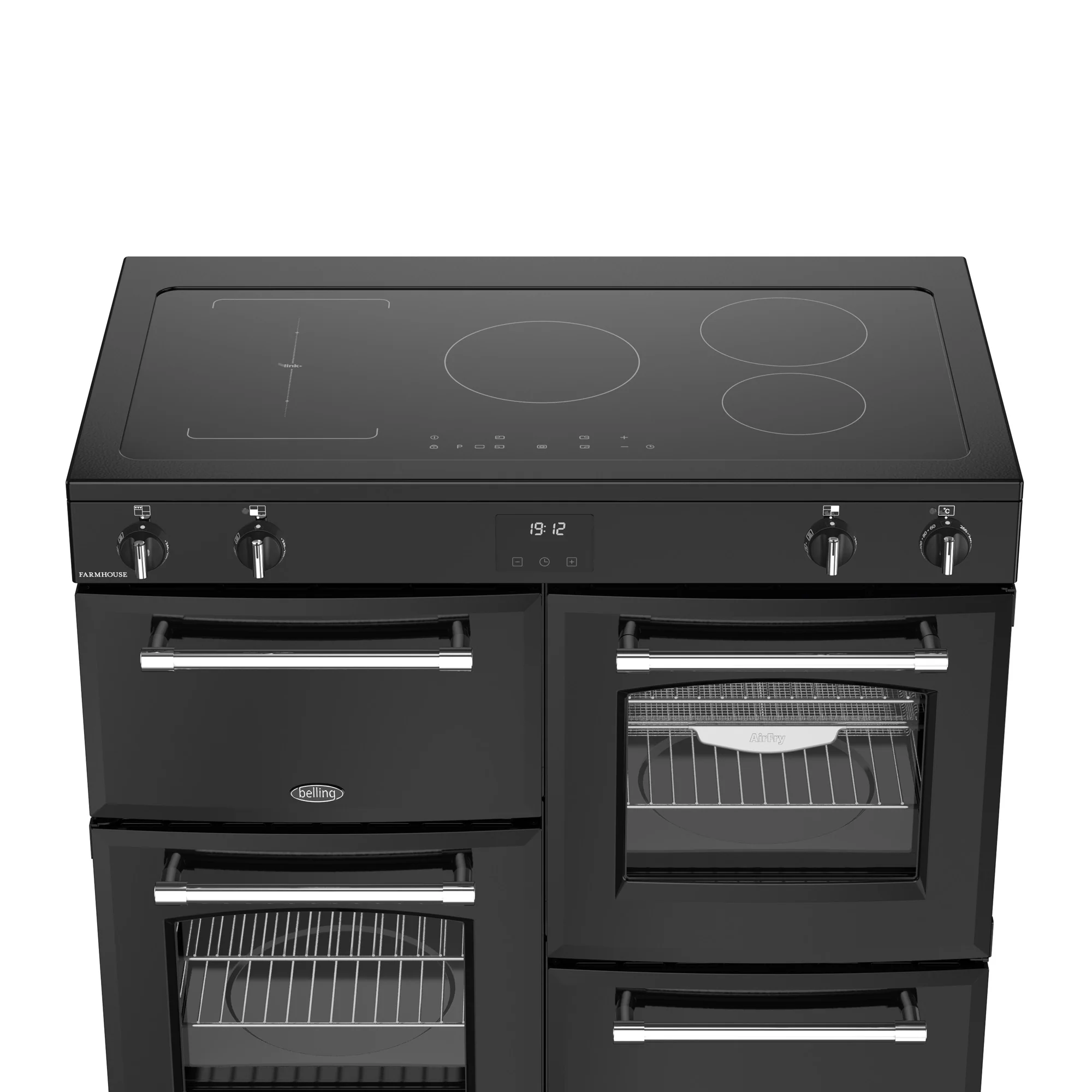 Belling RCA Farmhouse 100Ei 100cm Induction Range Cooker 444411832 Black - Image 4