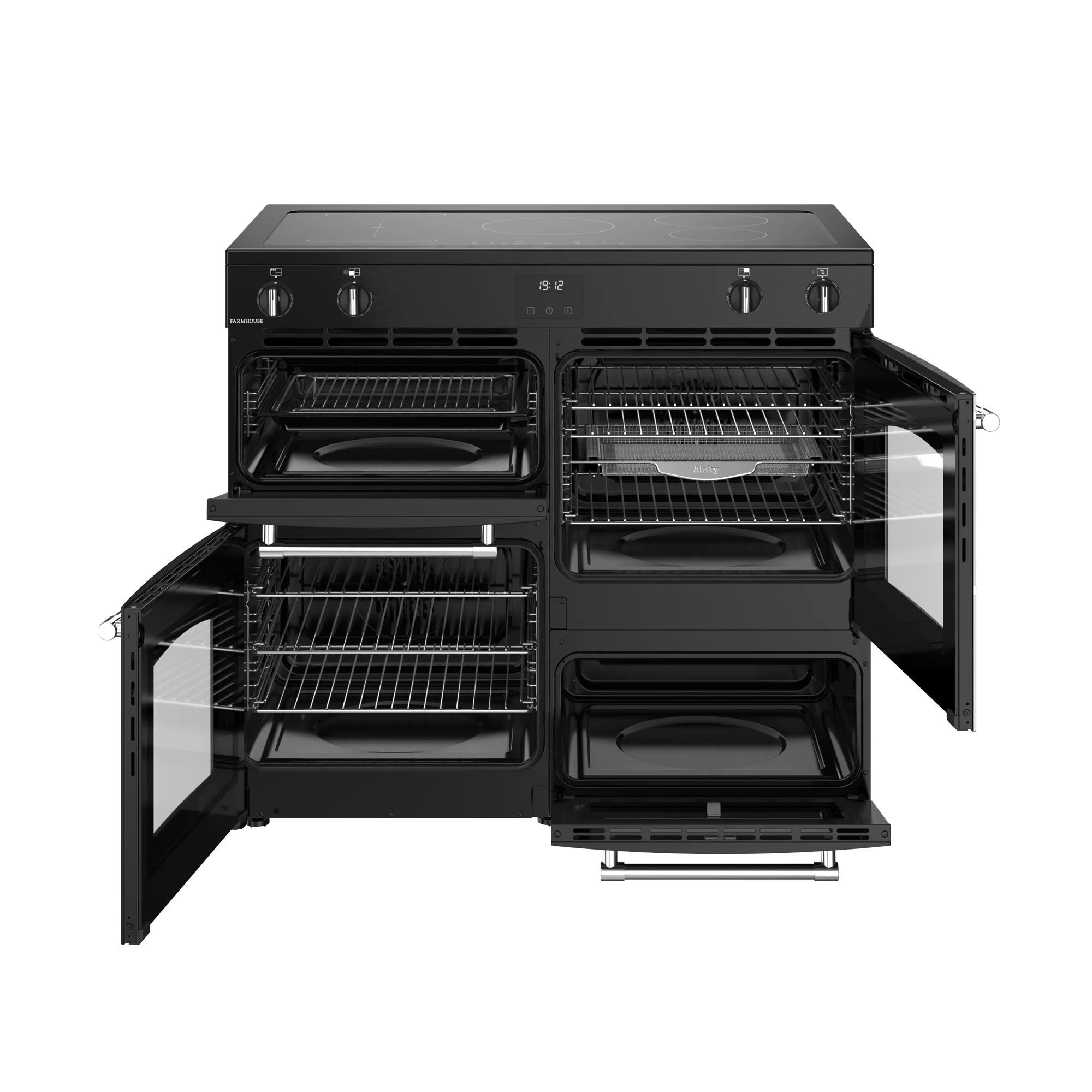 Belling RCA Farmhouse 100Ei 100cm Induction Range Cooker 444411832 Black - Image 8