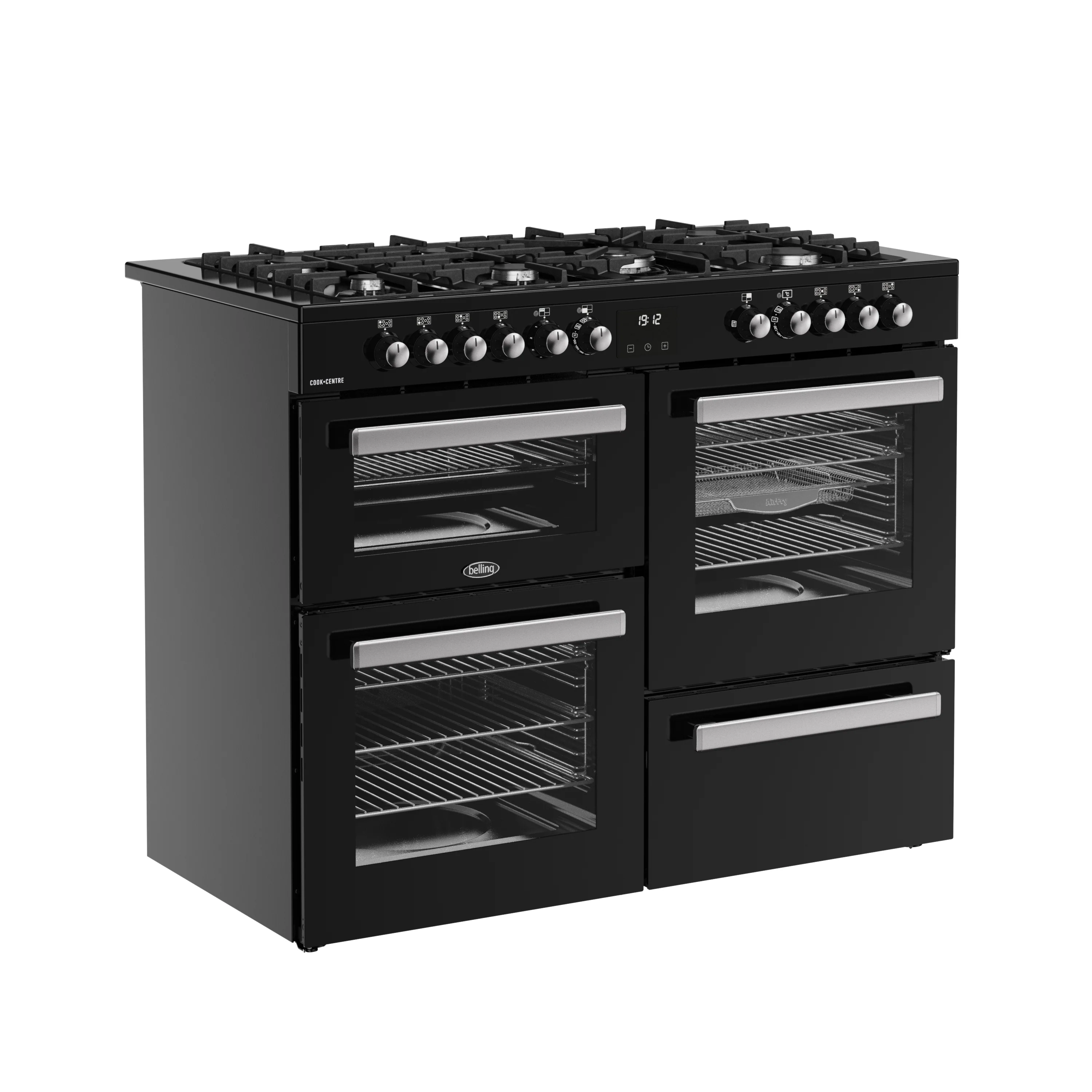 Belling RCA Cookcentre 110DF 110cm Dual Fuel Range Cooker 444411805 Black - Image 2