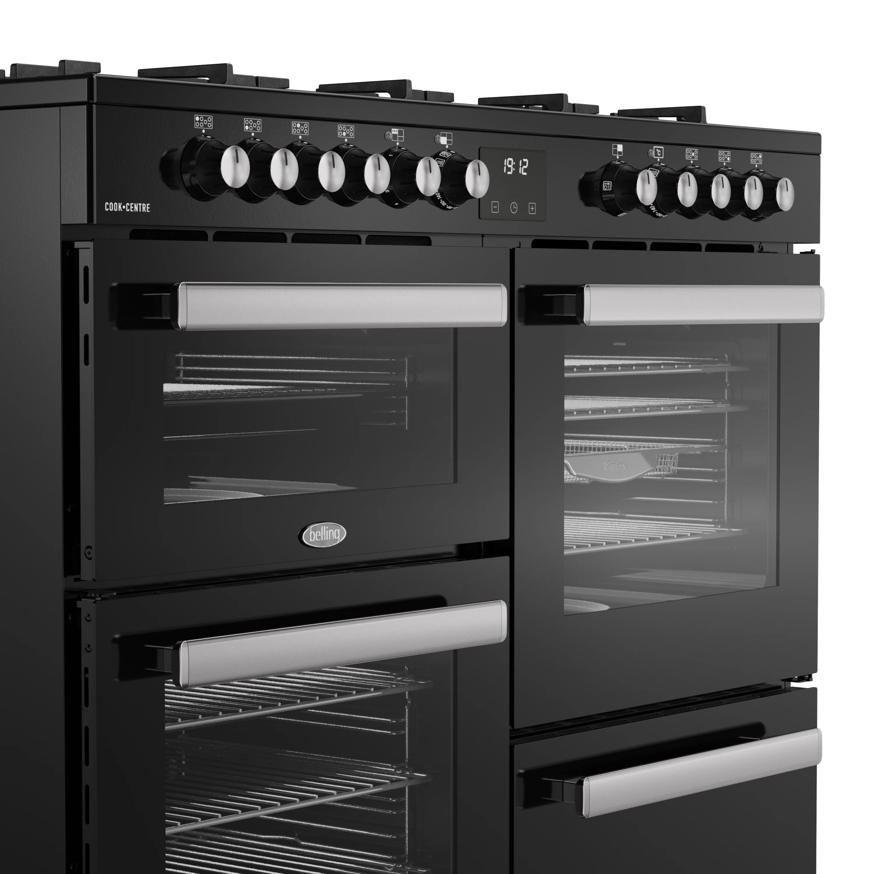 Belling RCA Cookcentre 110DF 110cm Dual Fuel Range Cooker 444411805 Black - Image 4