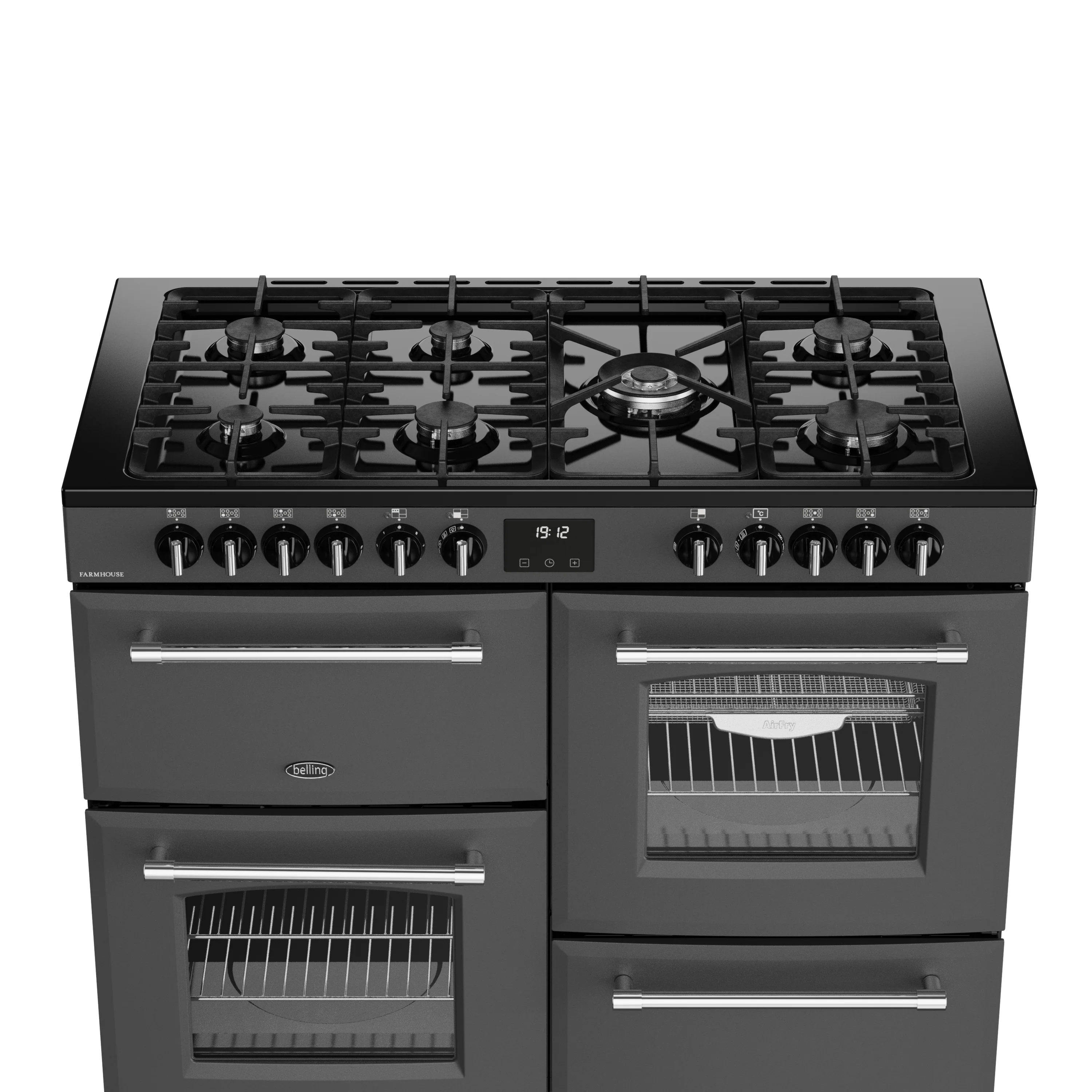 Belling RCA Farmhouse 110DF 110cm Dual Fuel Range Cooker 444411837 Anthracite - Image 4