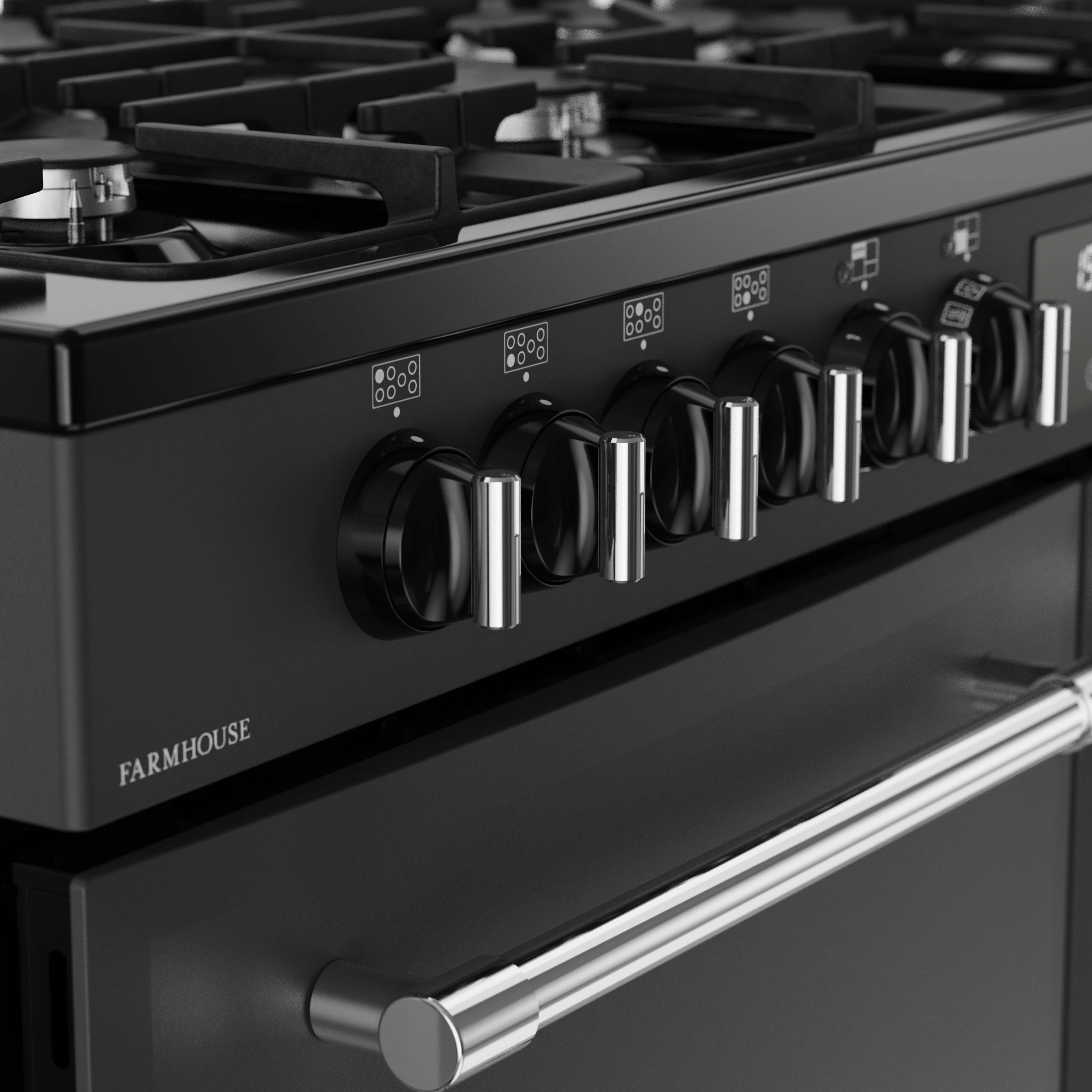 Belling RCA Farmhouse 110DF 110cm Dual Fuel Range Cooker 444411837 Anthracite - Image 5
