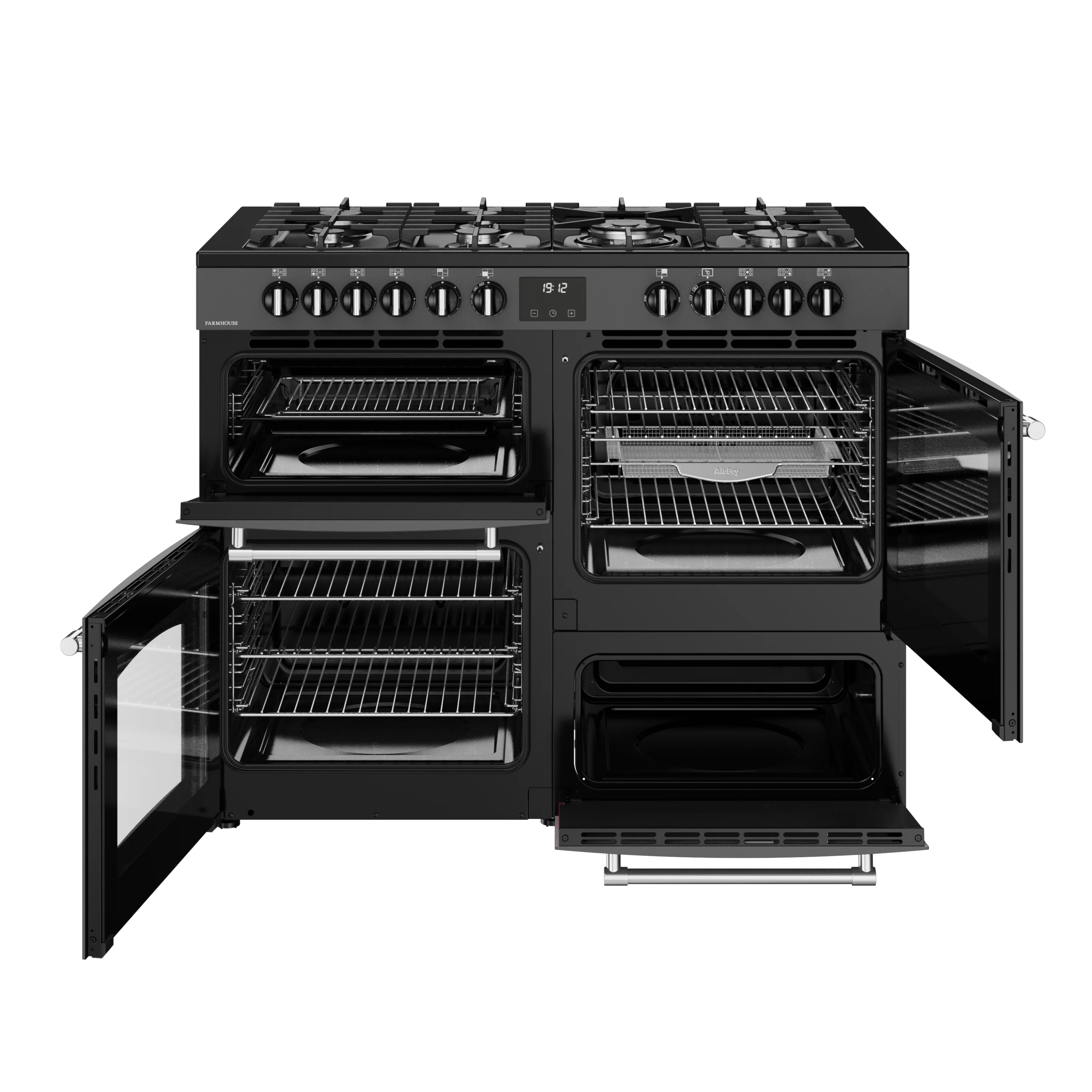 Belling RCA Farmhouse 110DF 110cm Dual Fuel Range Cooker 444411837 Anthracite - Image 7