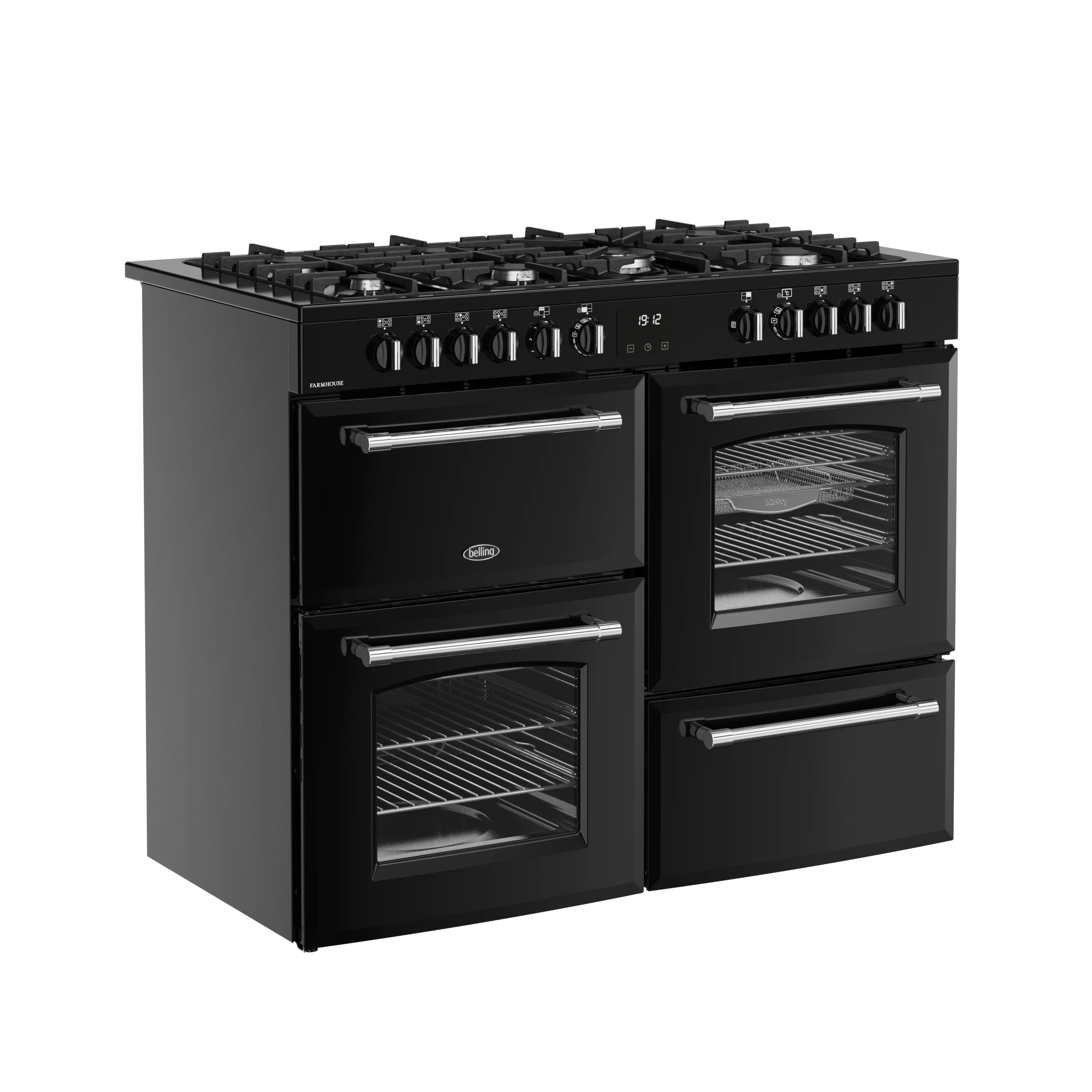 Belling RCA Farmhouse 110DF 110cm Dual Fuel Range Cooker 444411838 Black - Image 2