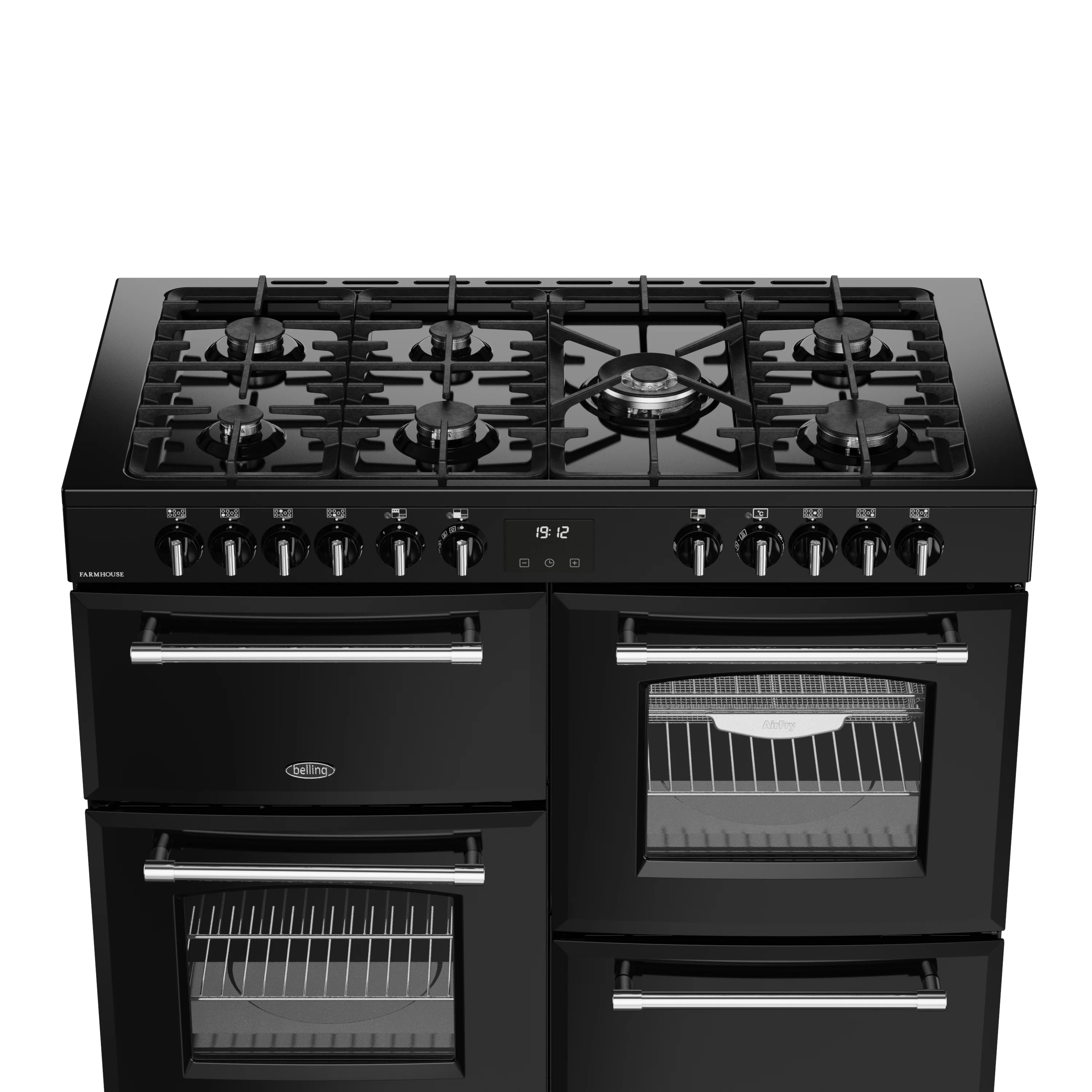 Belling RCA Farmhouse 110DF 110cm Dual Fuel Range Cooker 444411838 Black - Image 4