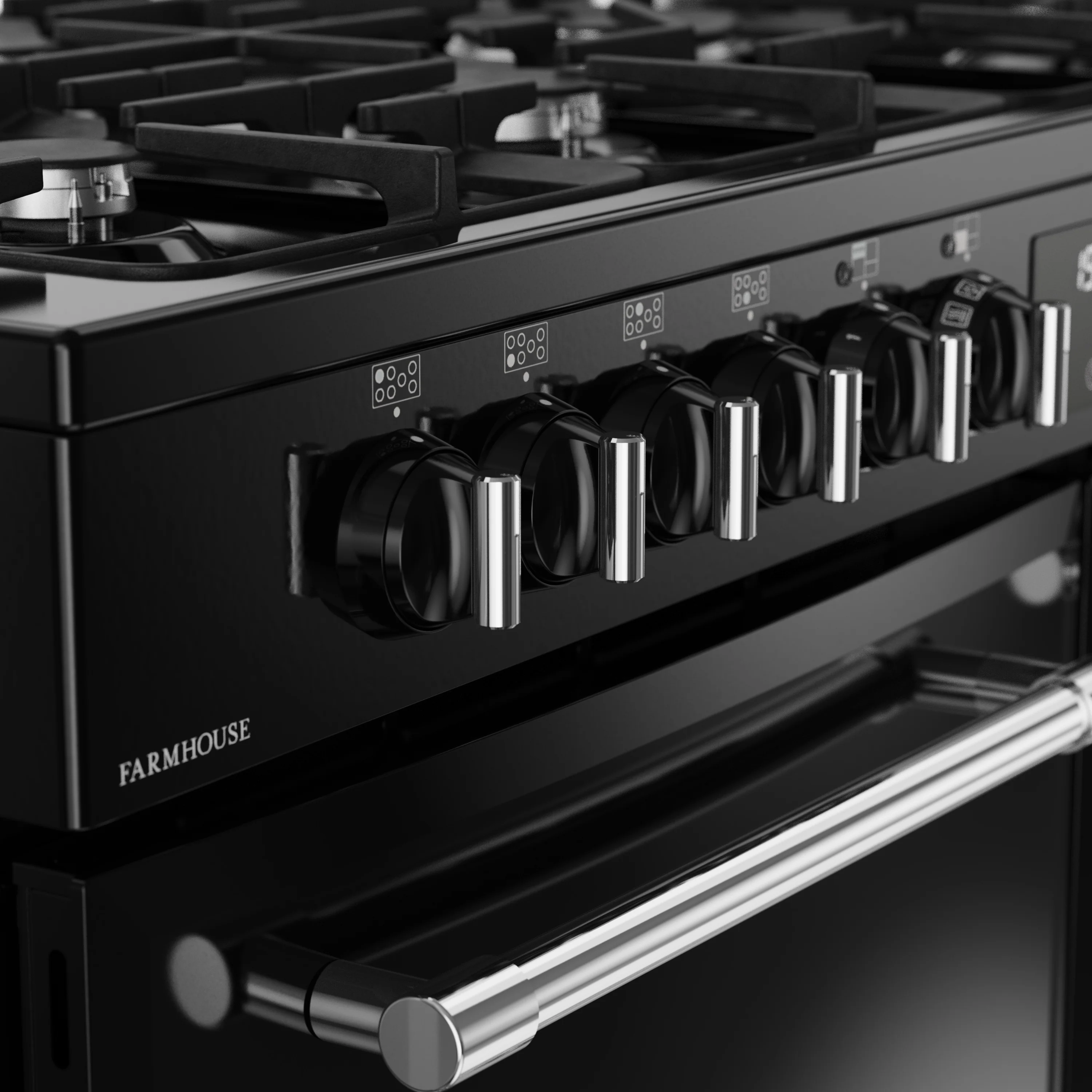 Belling RCA Farmhouse 110DF 110cm Dual Fuel Range Cooker 444411838 Black - Image 6
