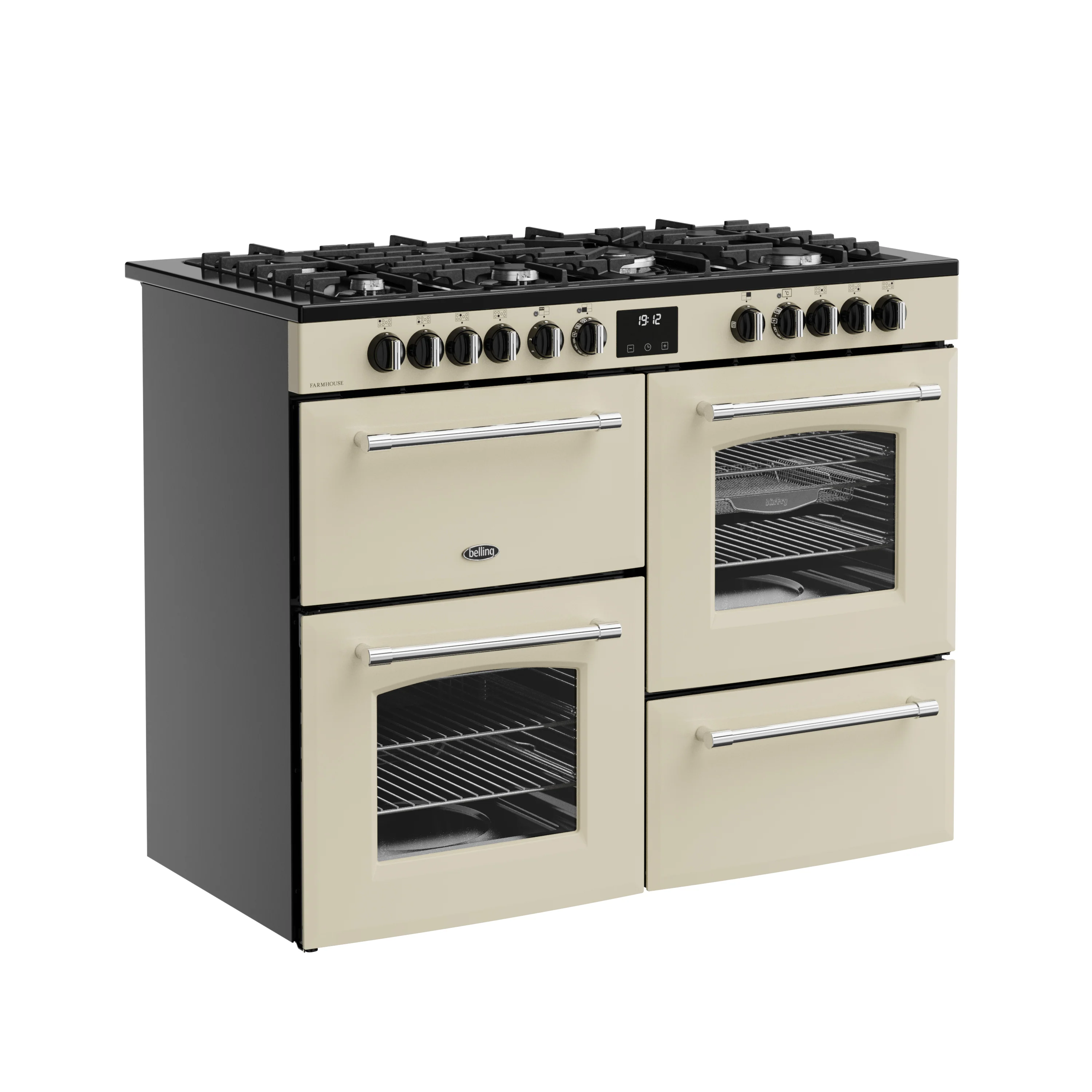 Belling RCA Farmhouse 110DF 110cm Dual Fuel Range Cooker 444411839 Cream - Image 2