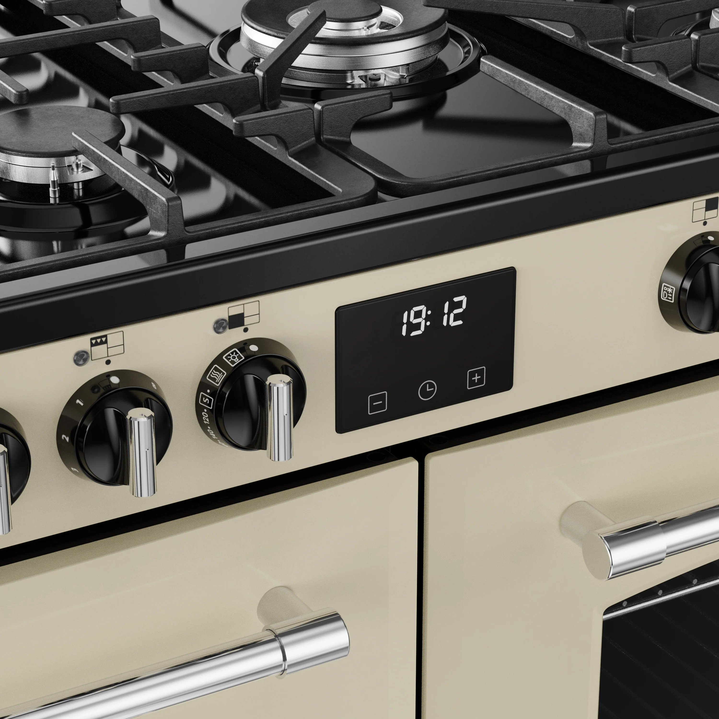 Belling RCA Farmhouse 110DF 110cm Dual Fuel Range Cooker 444411839 Cream - Image 4