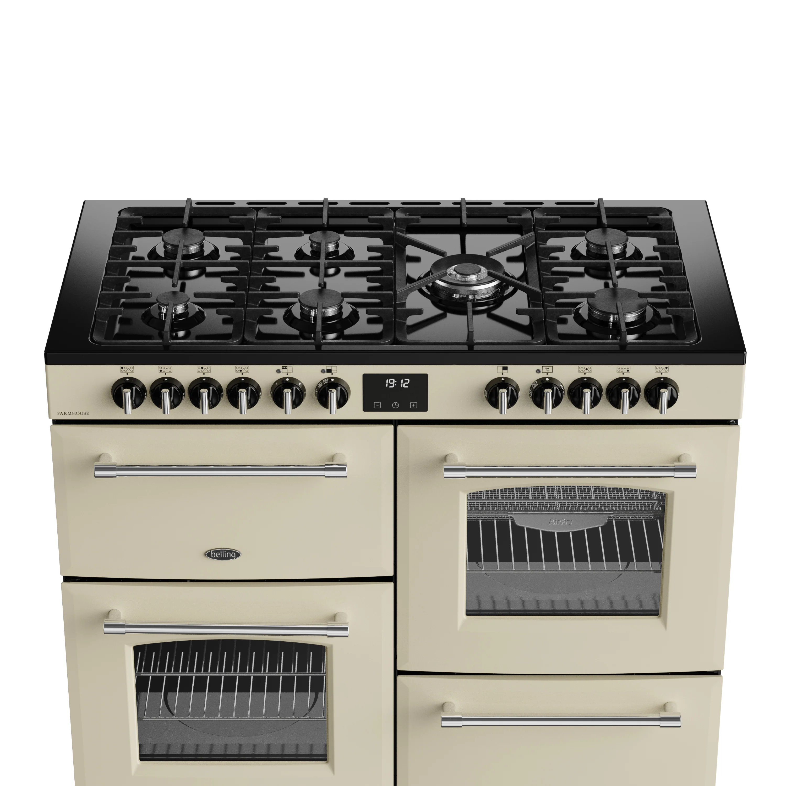 Belling RCA Farmhouse 110DF 110cm Dual Fuel Range Cooker 444411839 Cream - Image 6