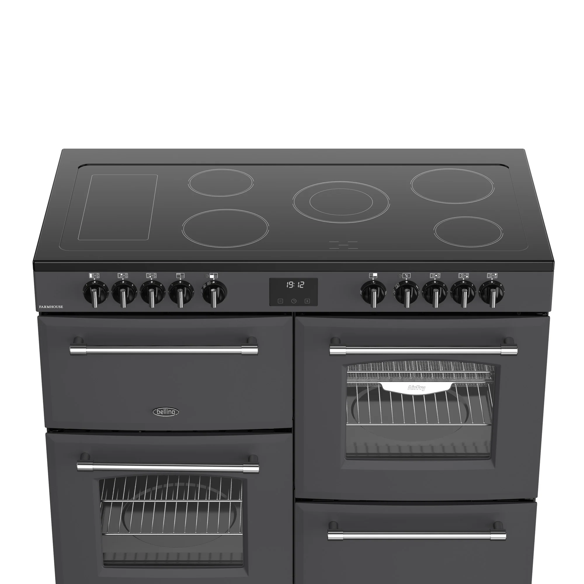 Belling RCA Farmhouse 110E 110cm Ceramic Range Cooker 444411834 Anthracite - Image 3