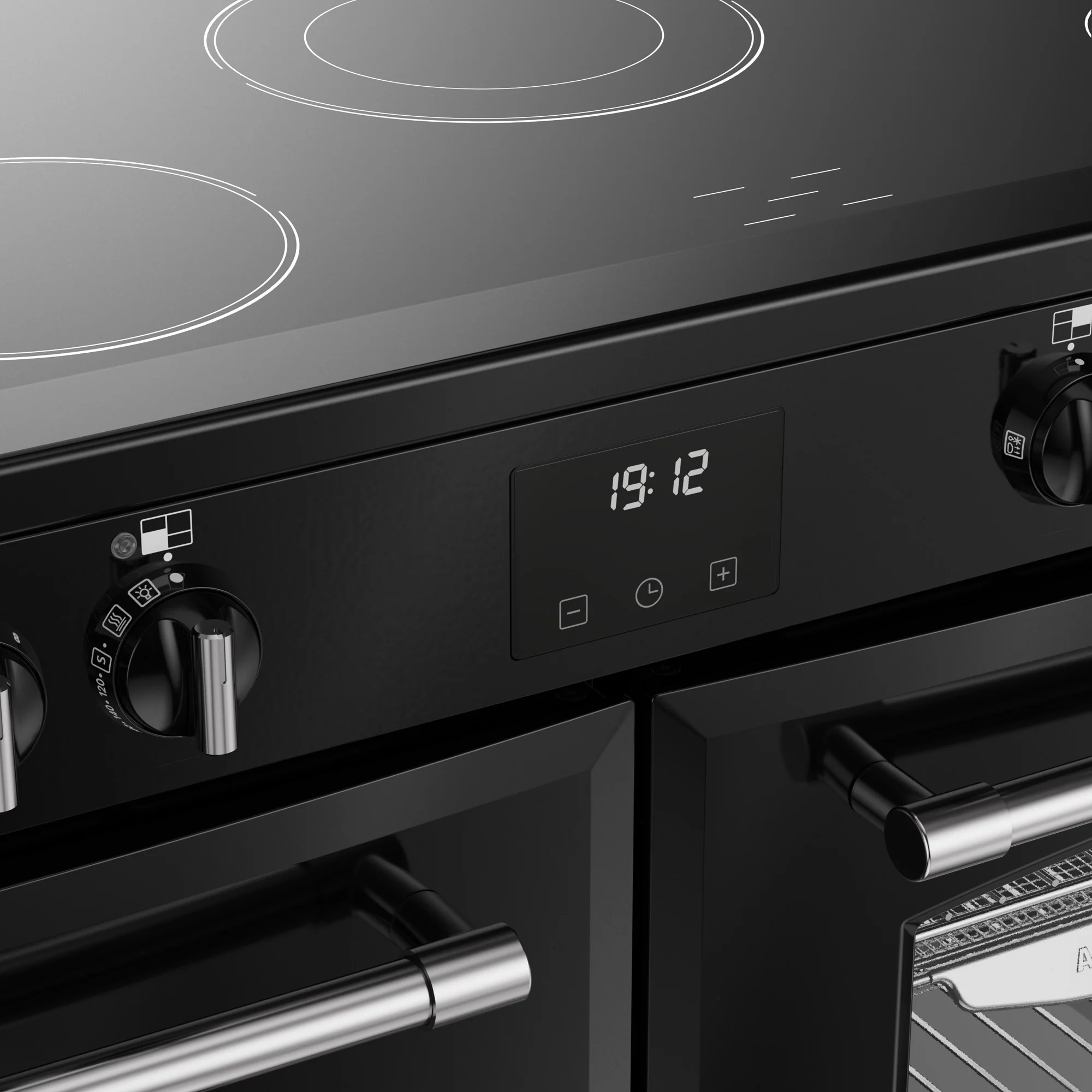 Belling RCA Farmhouse 110E 110cm Ceramic Range Cooker 444411835 Black - Image 6