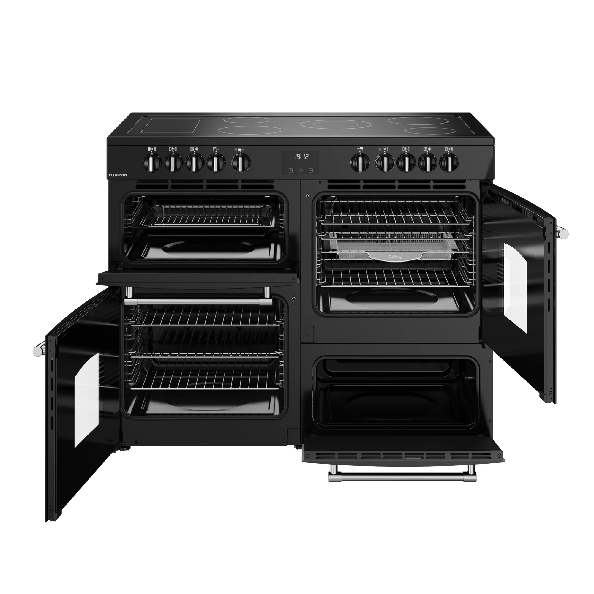 Belling RCA Farmhouse 110E 110cm Ceramic Range Cooker 444411835 Black - Image 8
