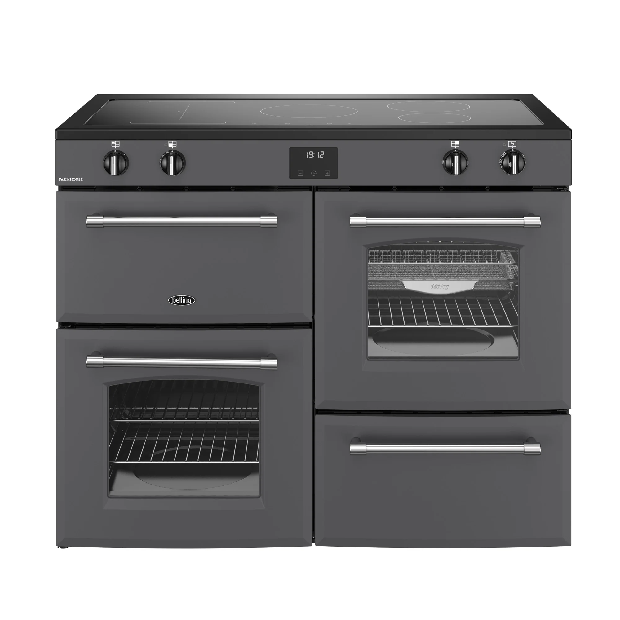 Belling RCA Farmhouse 110Ei 110cm Induction Range Cooker 444411840 Anthracite