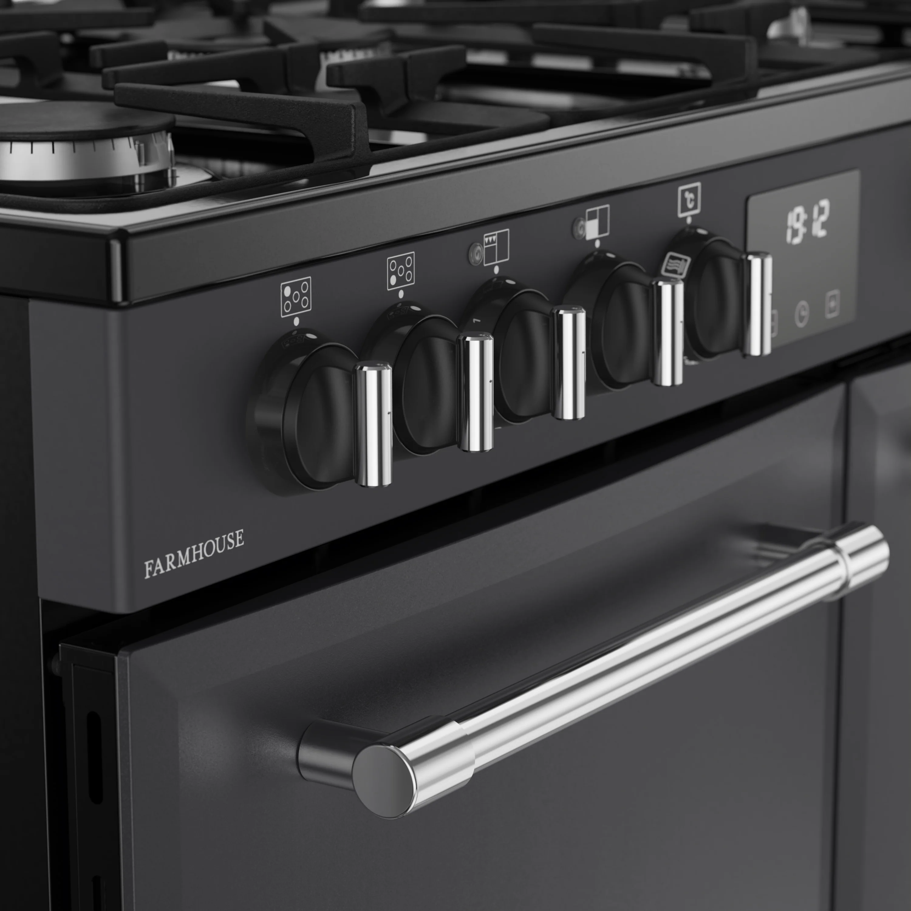 Belling RCA Farmhouse 90DF 90cm Dual Fuel Range Cooker 444411819 Anthracite - Image 6