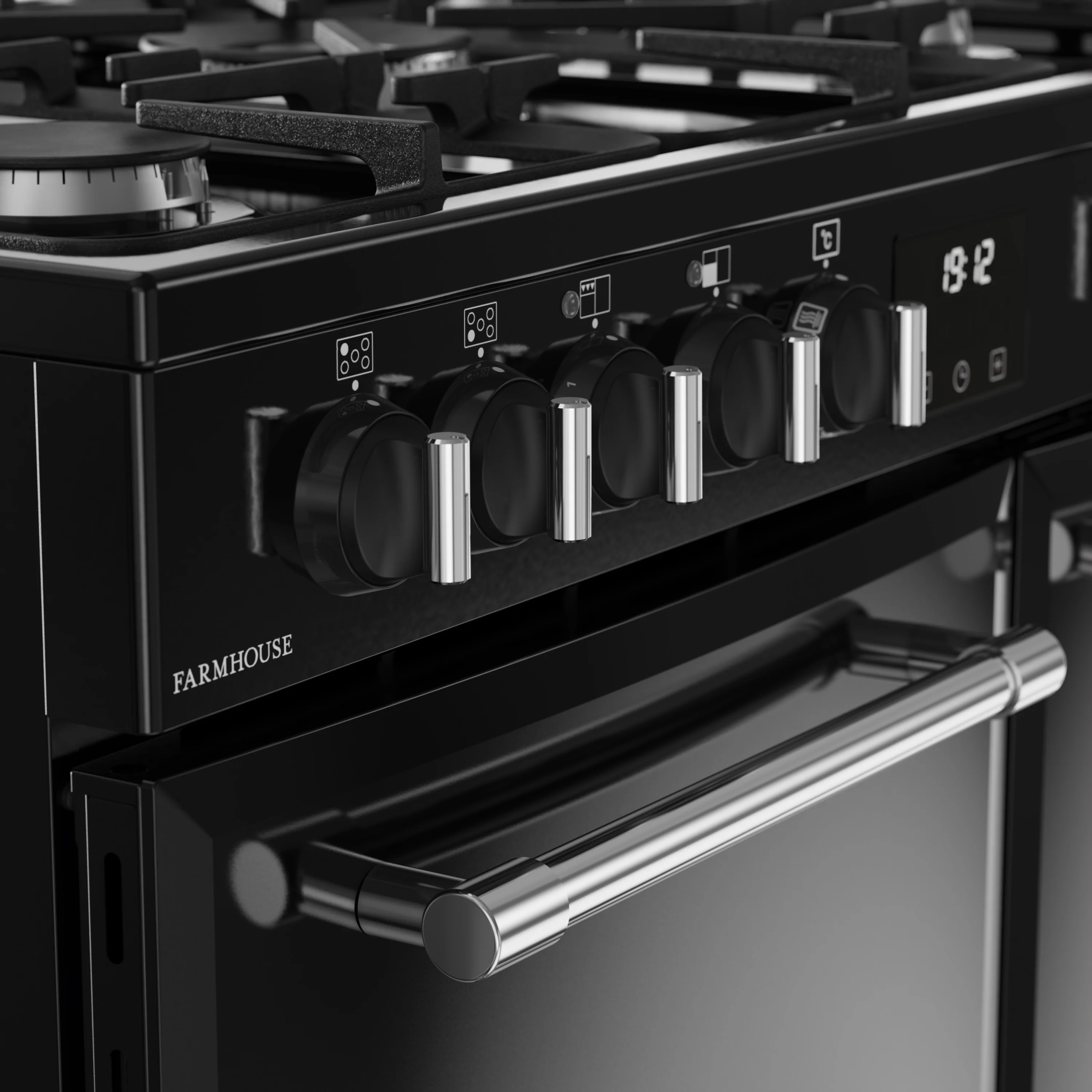 Belling RCA Farmhouse 90DF 90cm Dual Fuel Range Cooker 444411820 Black - Image 3