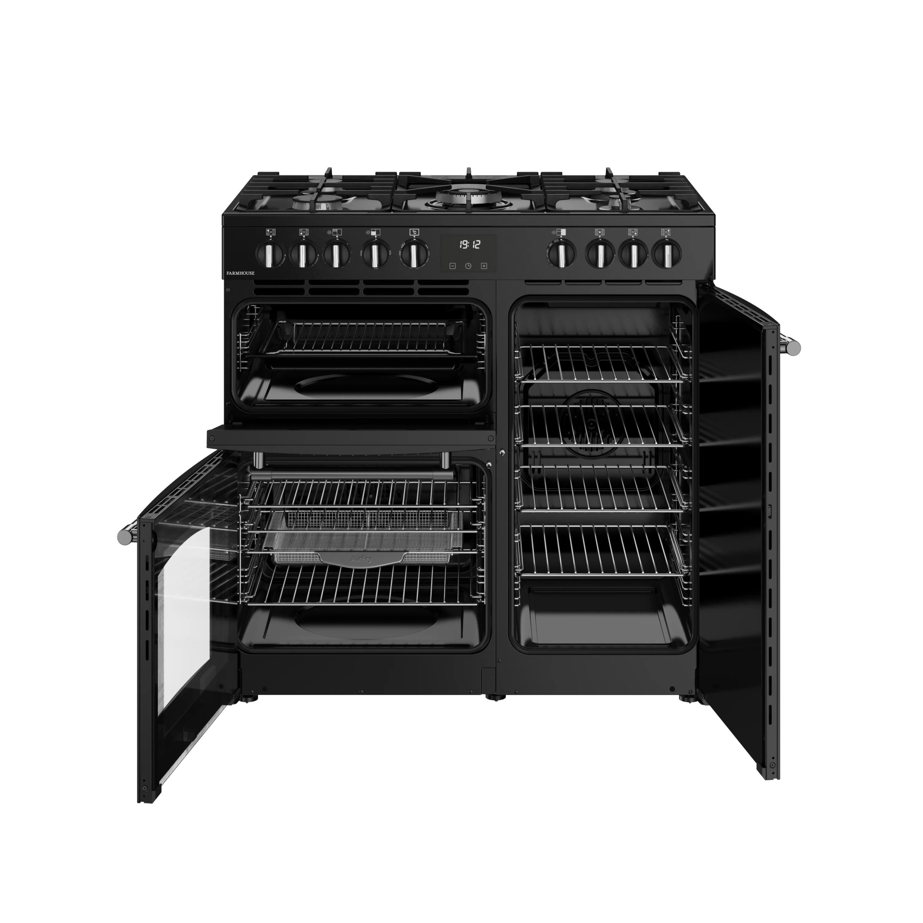 Belling RCA Farmhouse 90DF 90cm Dual Fuel Range Cooker 444411820 Black - Image 7
